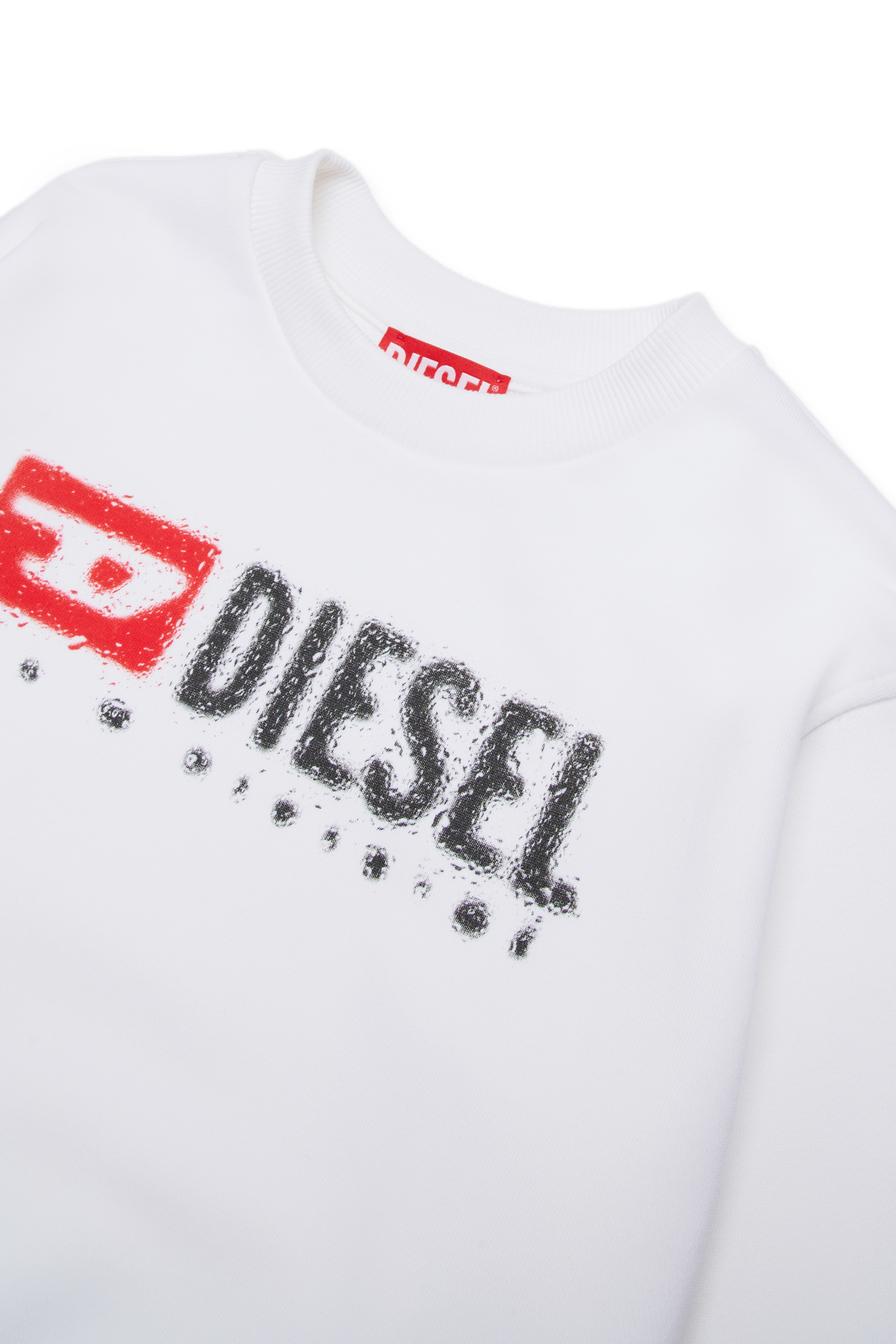 Diesel - SDROPS OVER, Man's Cotton sweatshirt with logo in White - 3