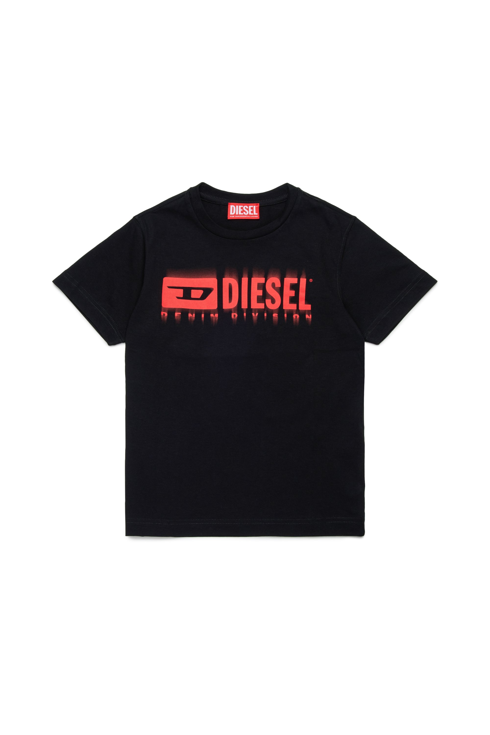 Diesel - TDIEGORL6, Man's T-shirt with smudged logo in Black - 1