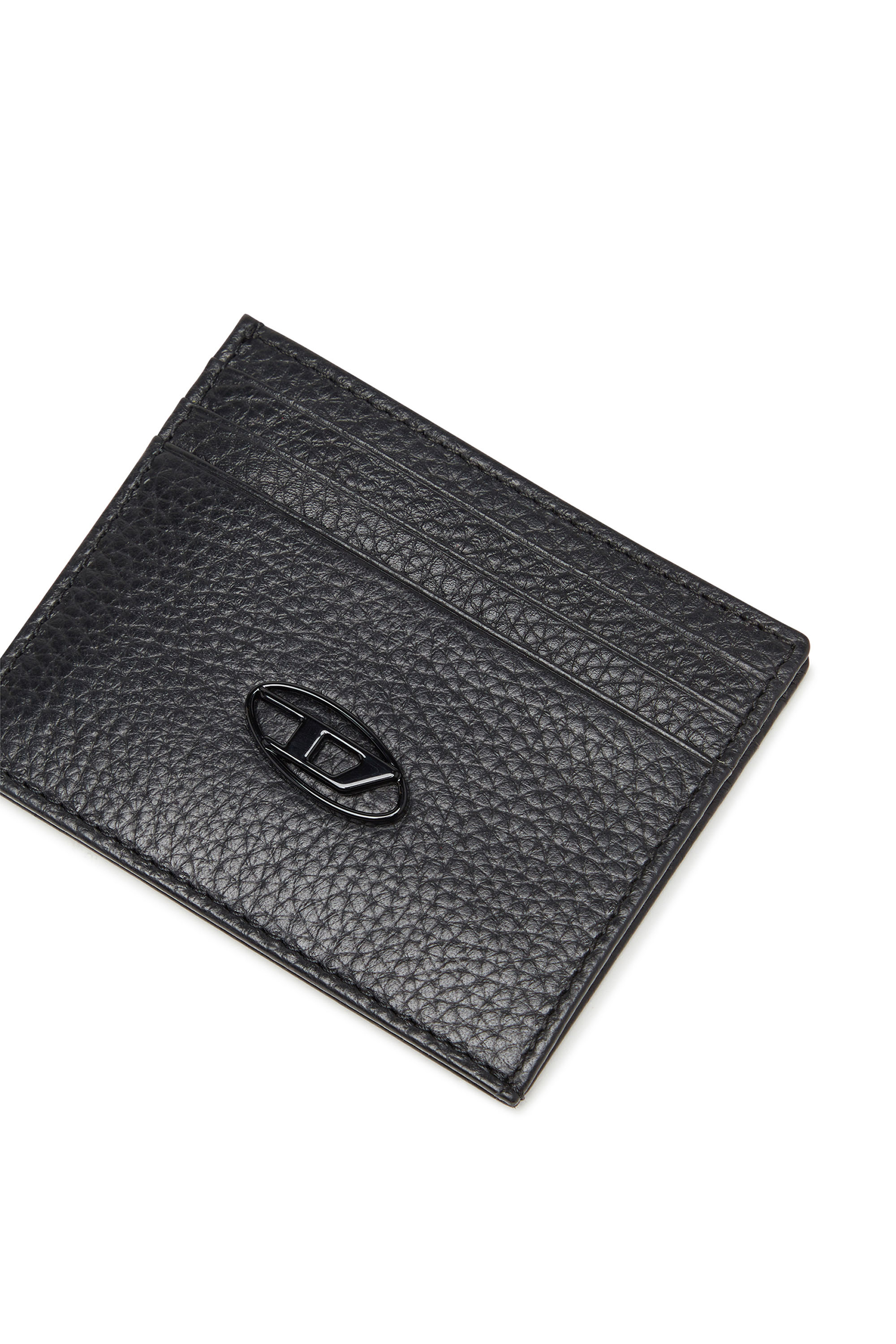 Diesel - CARD CASE, Man's Card case in grained leather in Black - 4