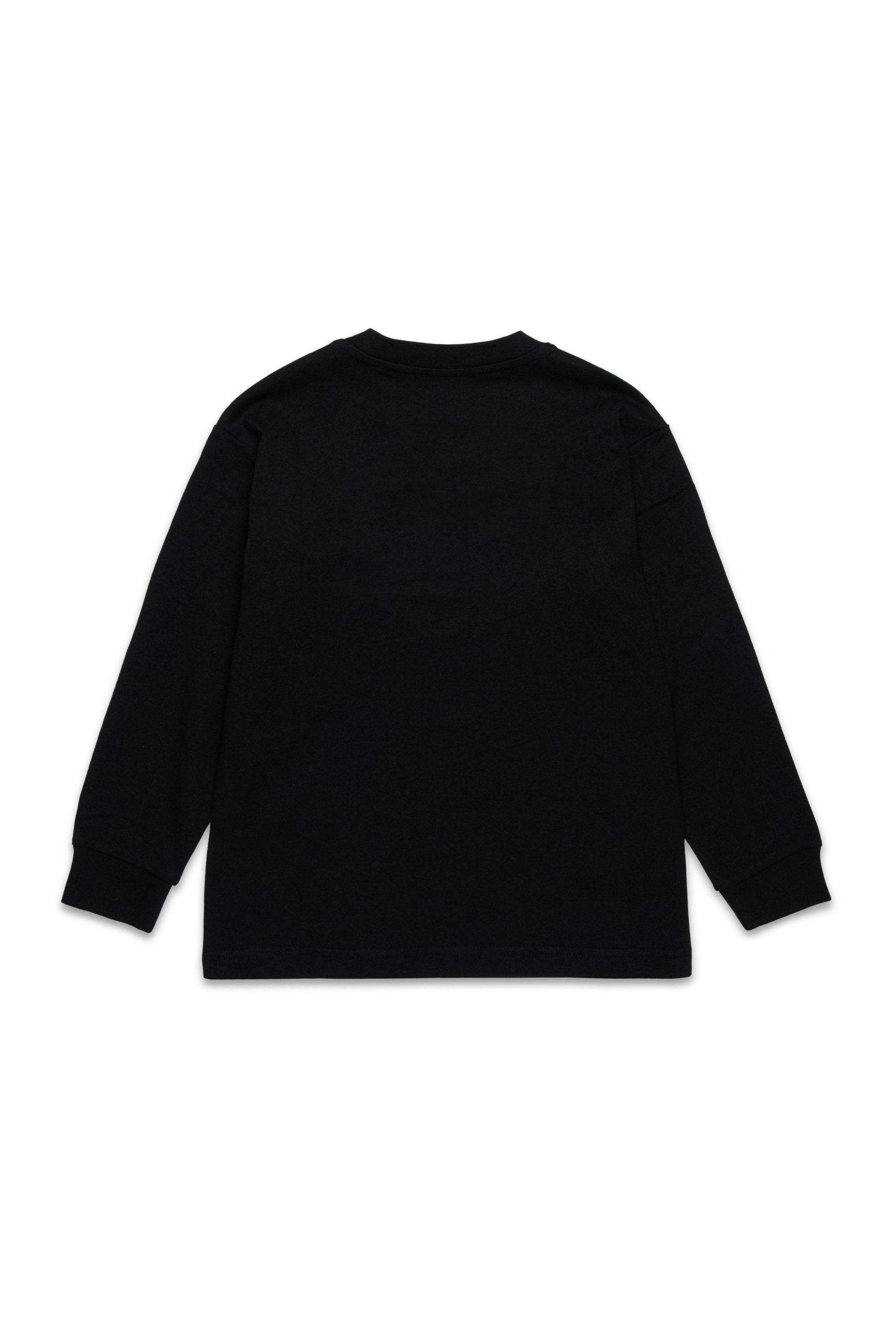 Diesel - TJUSTBIGOVALS OVER, Man's Long sleeved t-shirt with large oval D logo in Black - 2