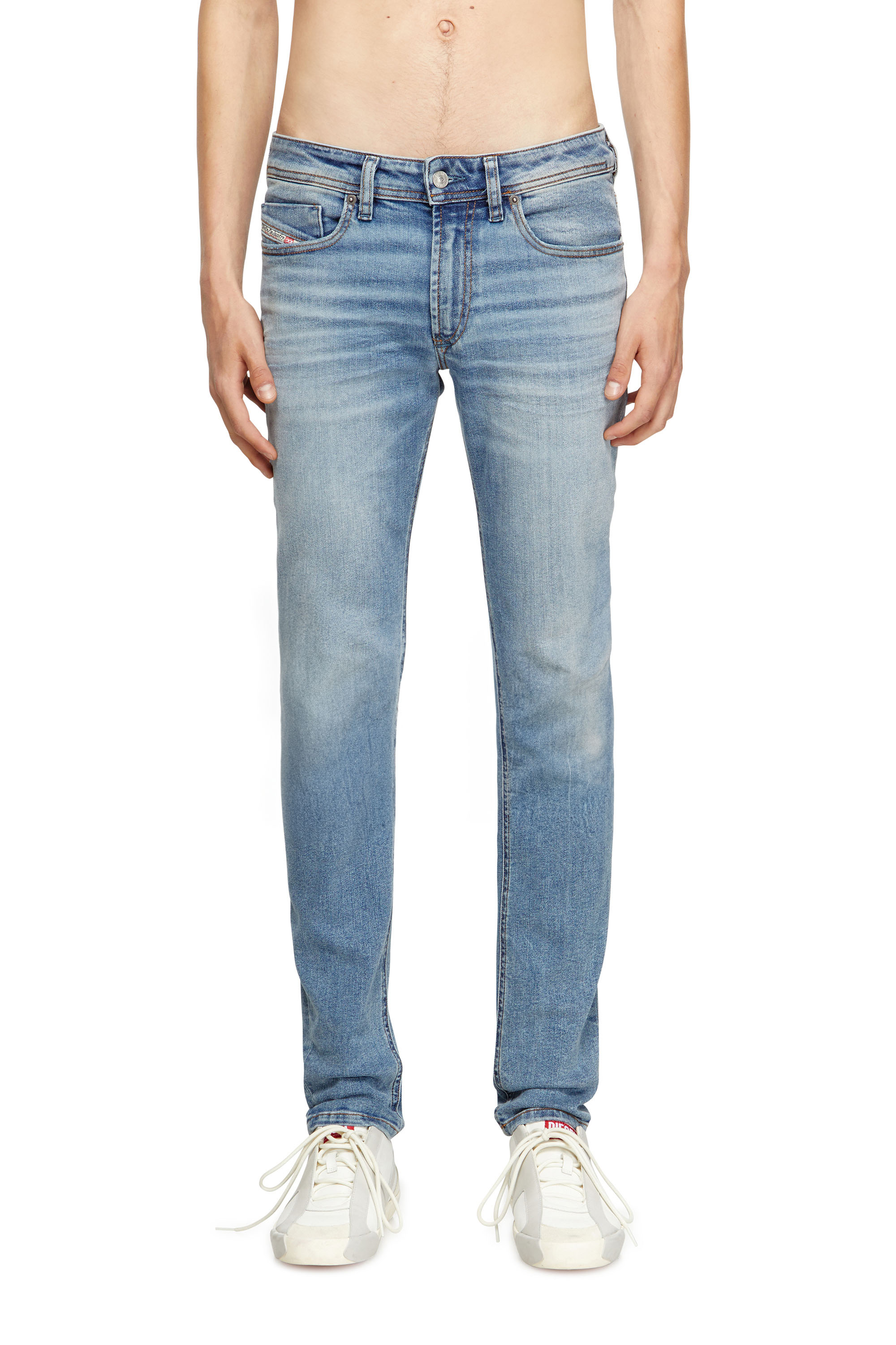 Skinny Jeans 1979 Sleenker 0DBDQ, Light Blue Diesel - Man's Skinny Jeans 1979 Sleenker 0DBDQ, Light Blue - 3