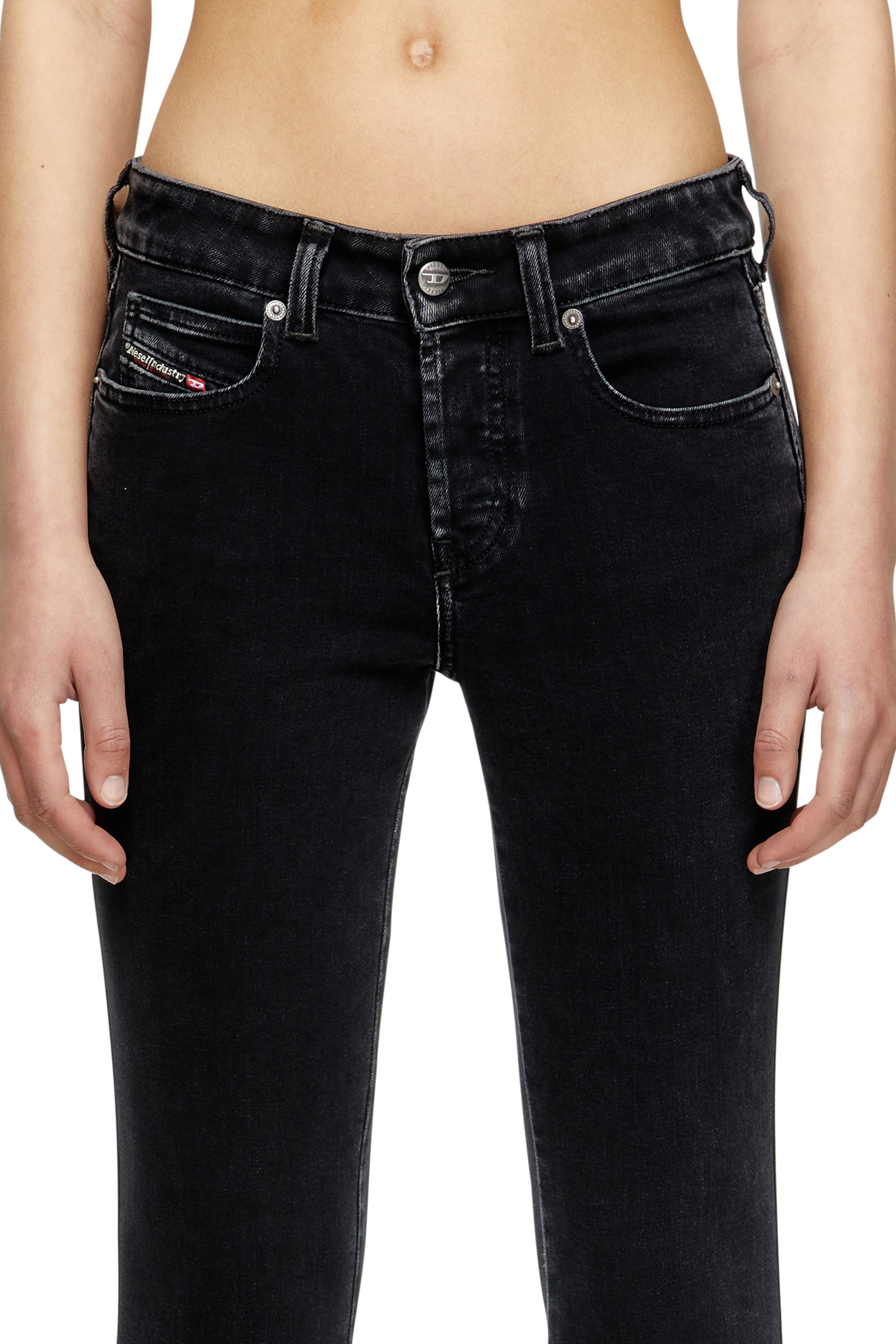 Diesel - Woman's Slim Jeans 1992 D-Jiann 09M69, Black/Dark grey - 5