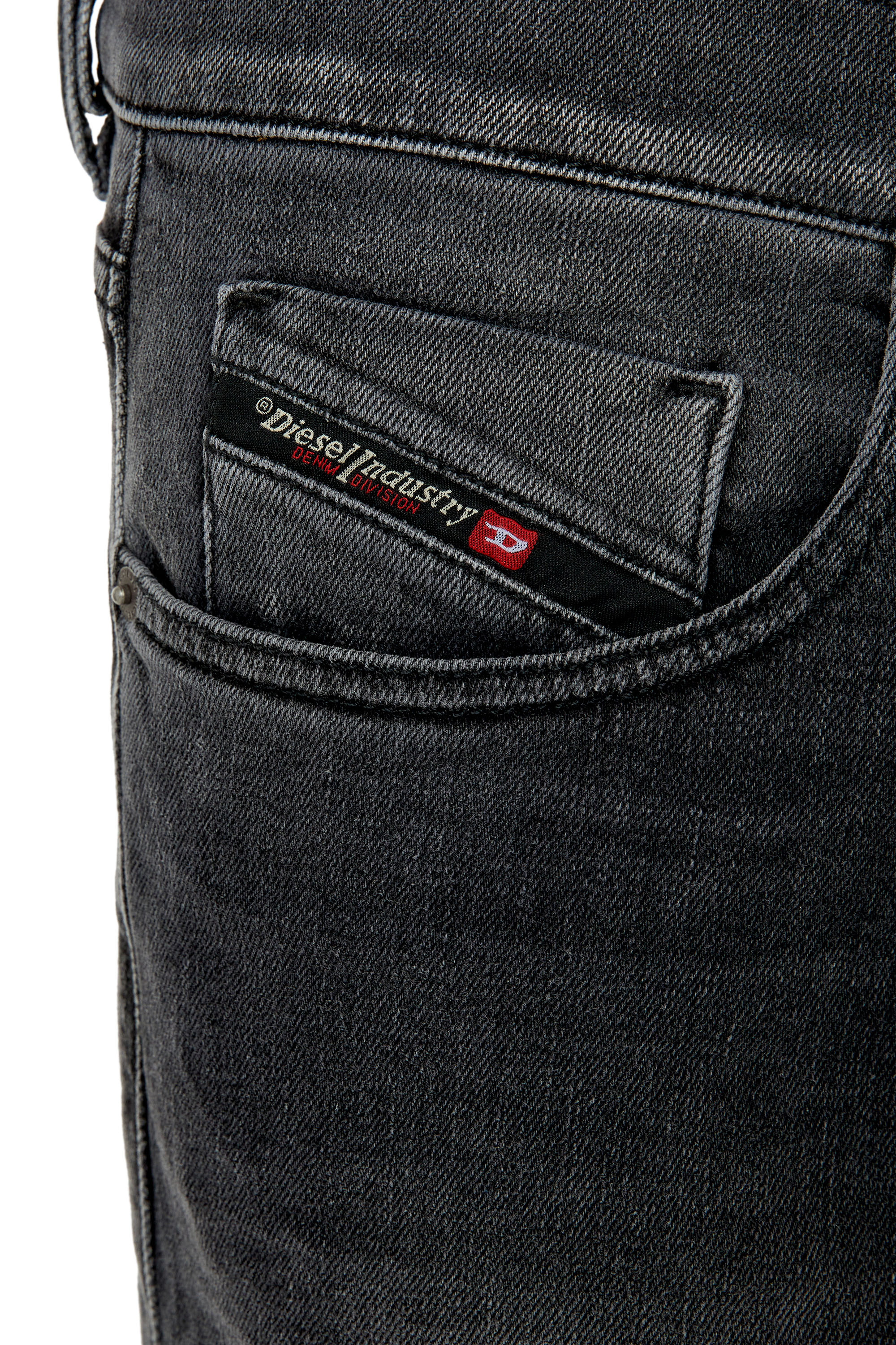 Diesel - 2019 D-STRUKT 09E94 Slim Jeans, Black/Dark grey - Image 3