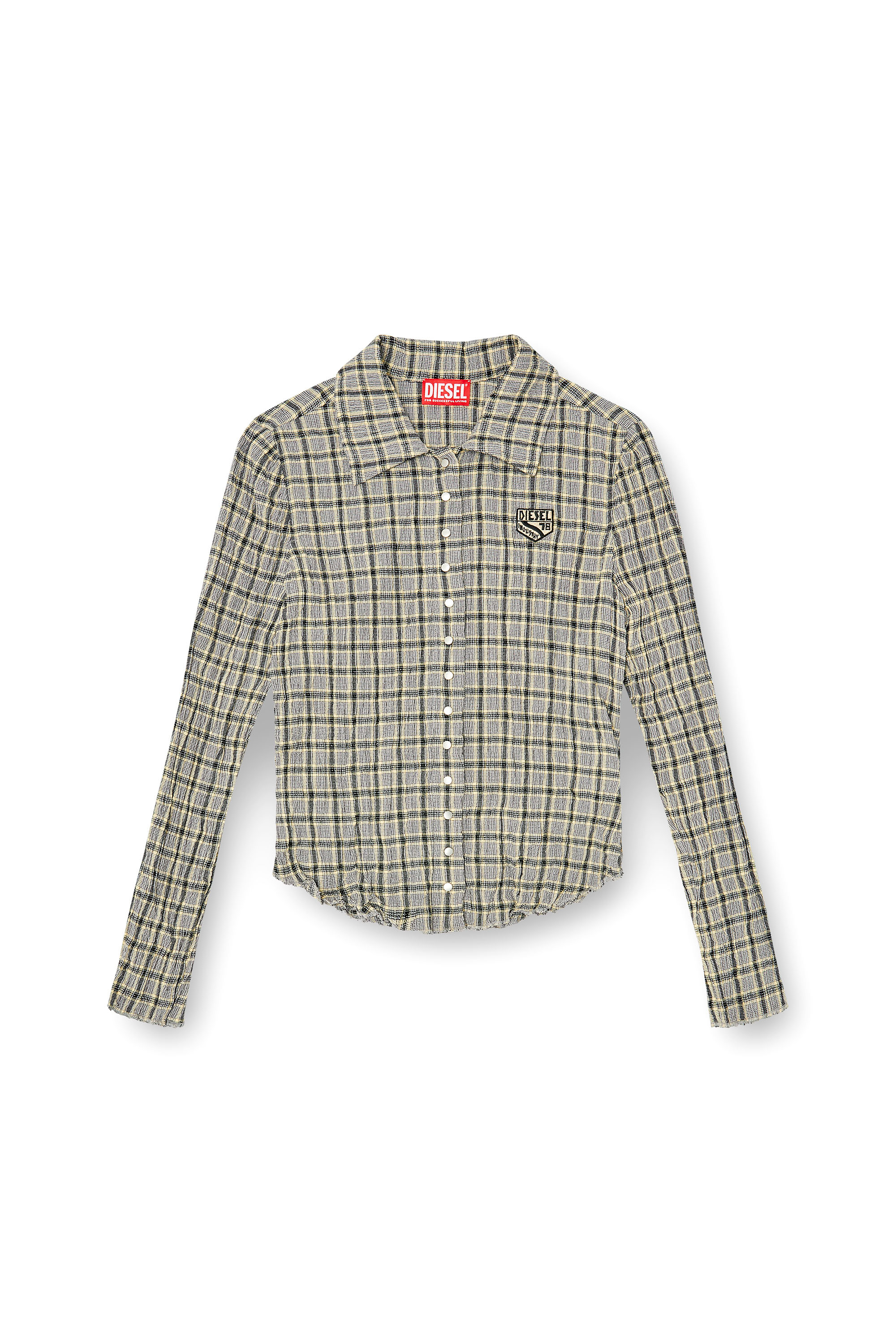 Diesel - C-ARRILON, Woman's Check shirt with seersucker effect in null - 2
