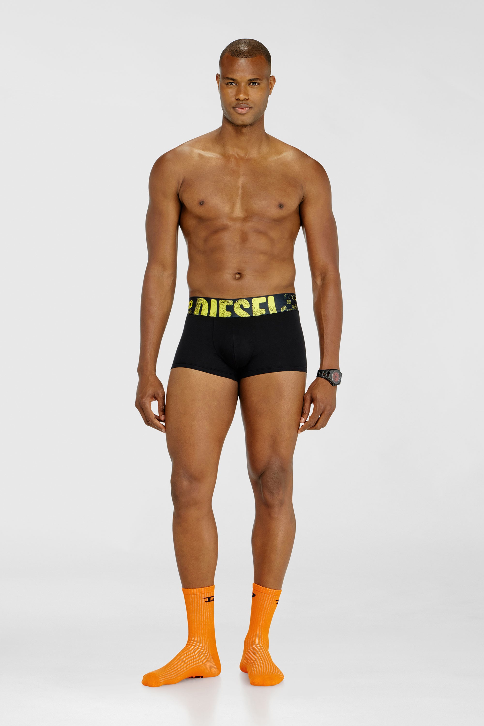 Three-pack of trunks with multicoloured logo