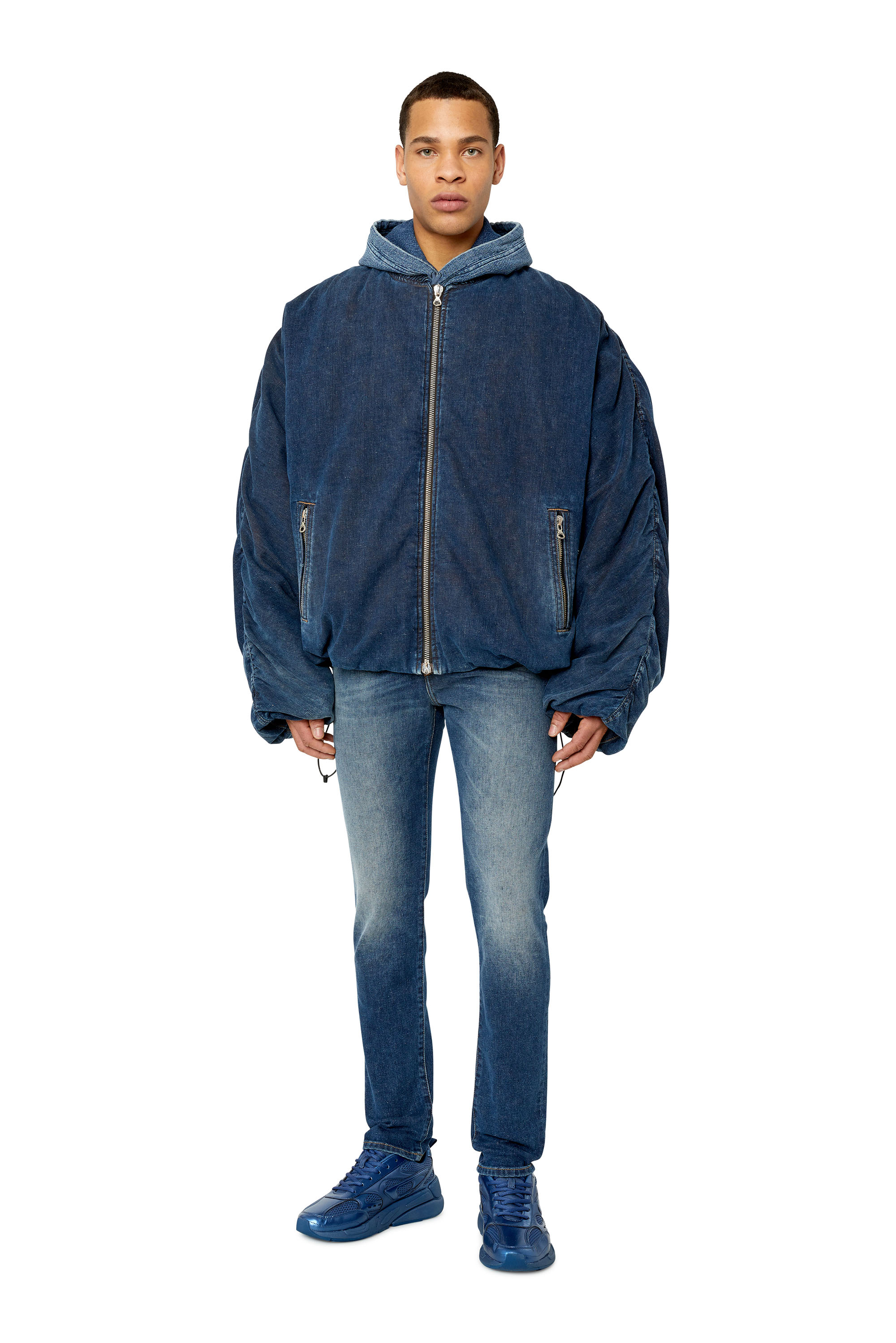 Diesel - 2019 D-Strukt 09F39 Slim Jeans, Dark Blue - Image 4