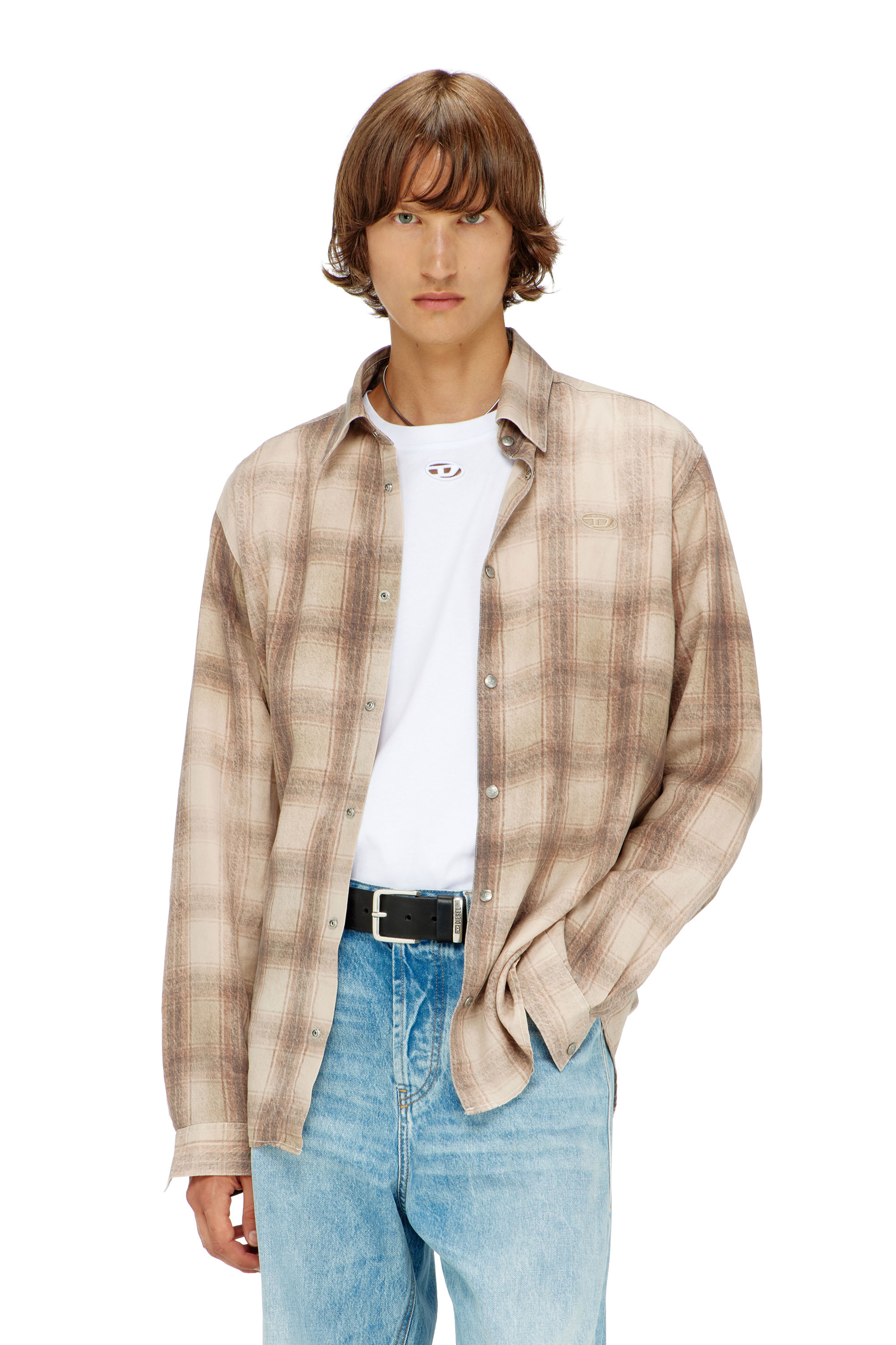 Diesel - T-BOXT-DCO, Man's Relaxed cotton T-shirt with Oval D embroidery in White - 3