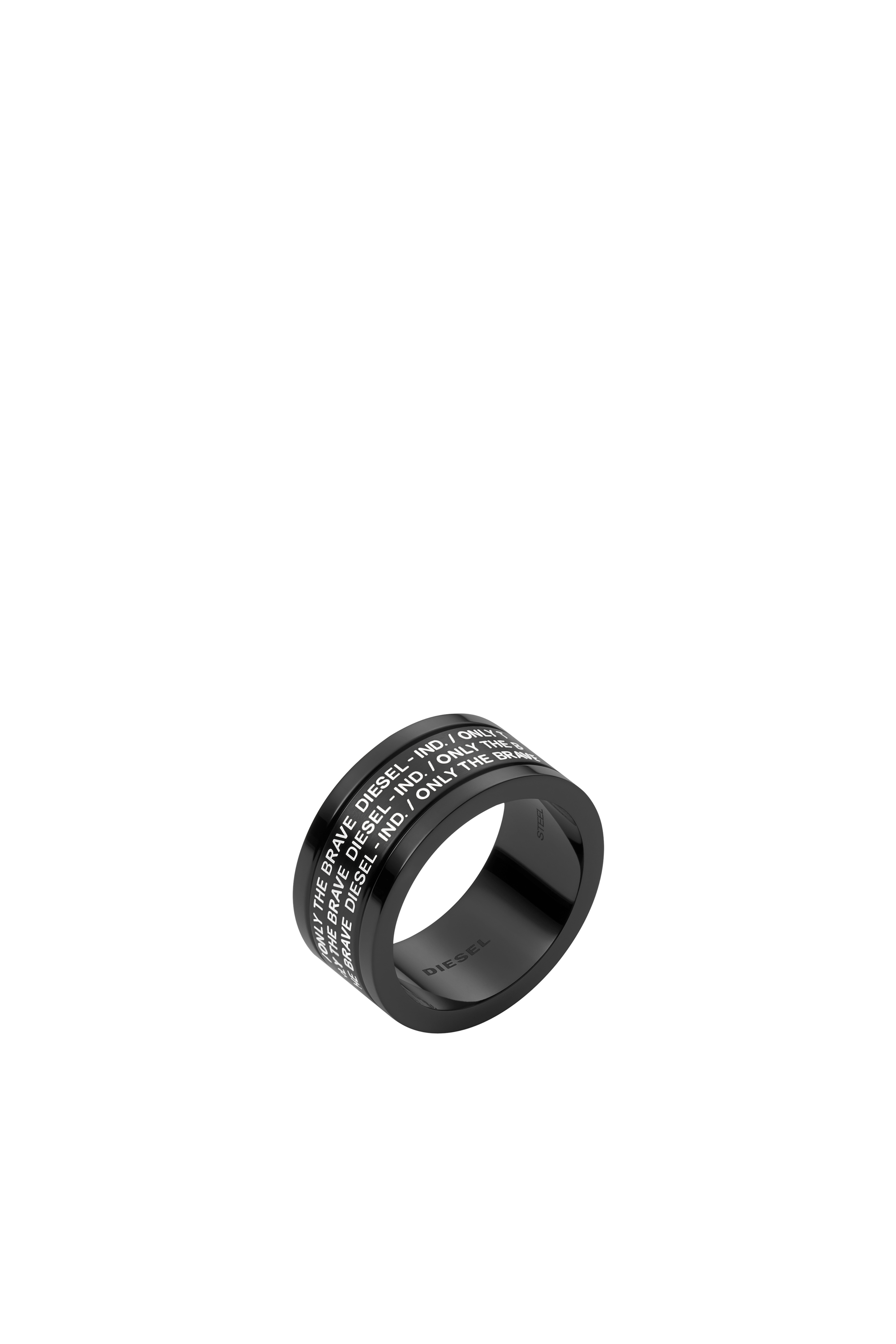 DX1289 Man: Black stainless steel ring | Diesel