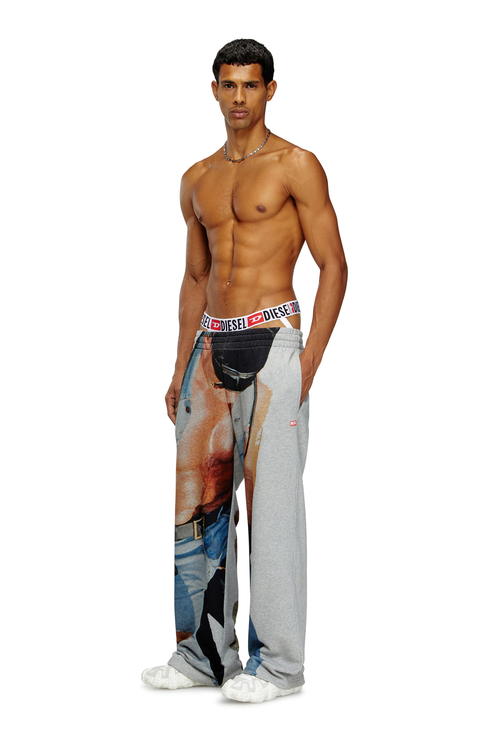 Diesel - PR-UMBR-JOCKY, Man's Jock strap with graphic print in White - 1