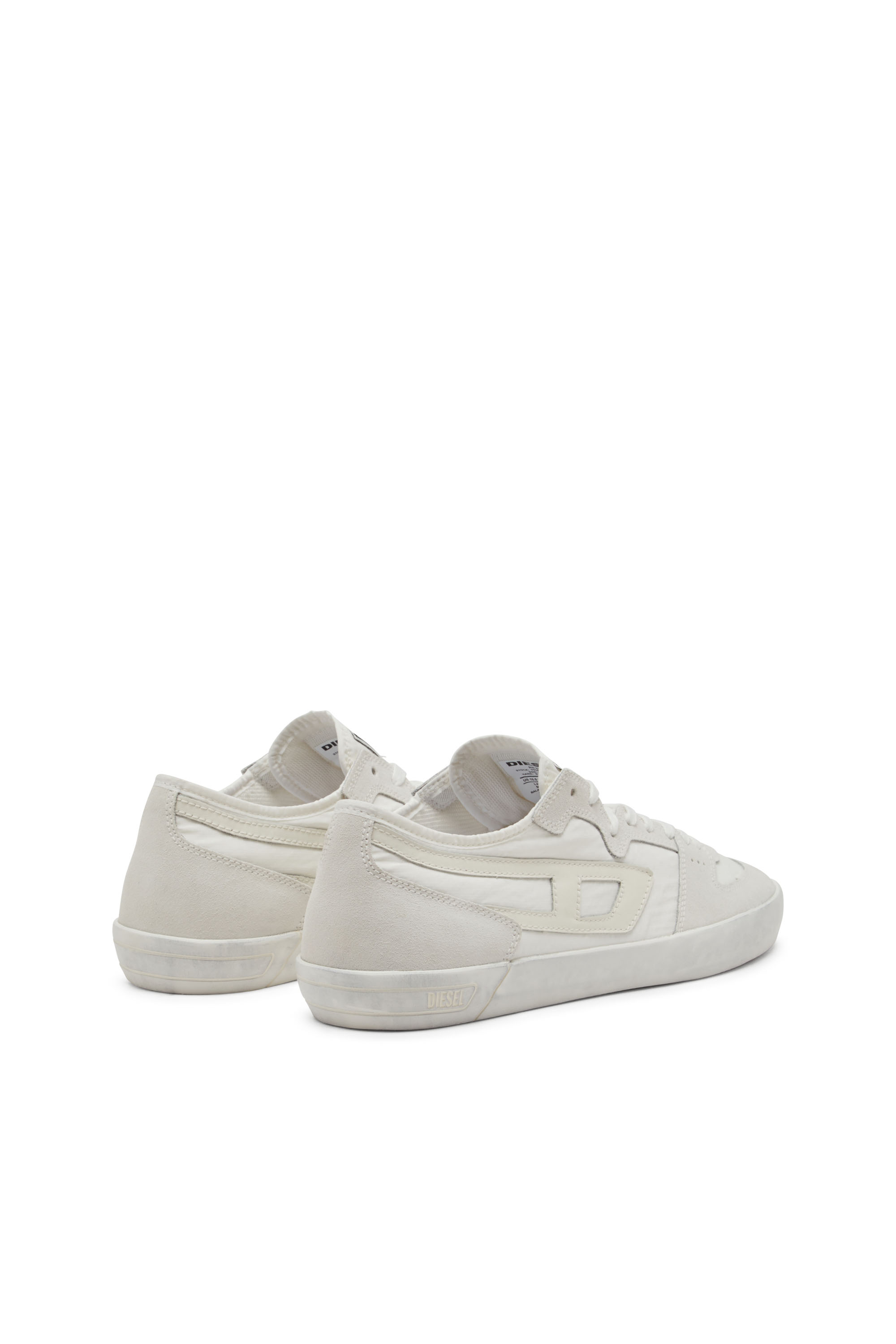 Diesel - S-LEROJI D-1 LOW, Man's Sneakers in padded ripstop and suede in White - 3