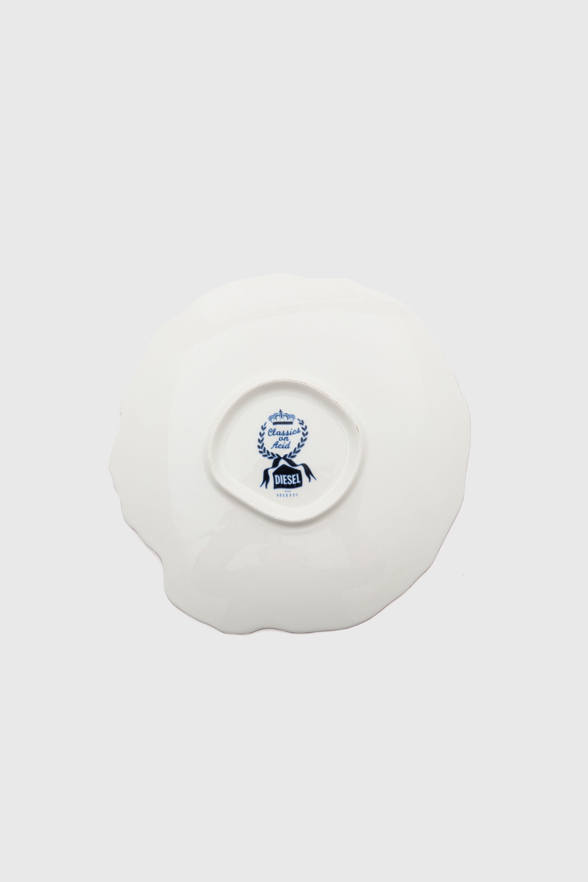 Diesel - 11233 DESSERT PLATE IN PORCELAIN"CLASSIC, Unisex's Porcelain dessert plate in White/Blue - 2