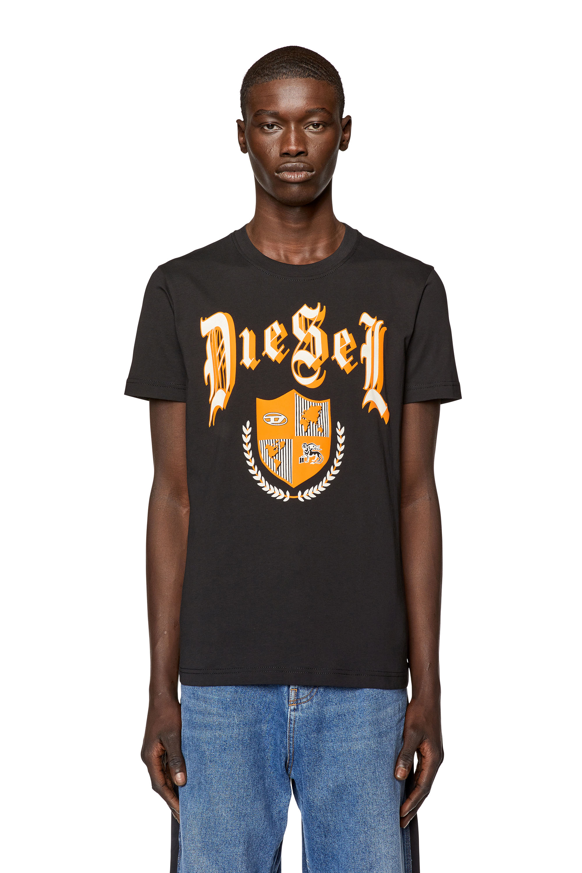 関税込【DIESEL】Diegor K66 short sleeve T-shirt★Blue★ロゴ diesel-diegor-k66-short-sleeve