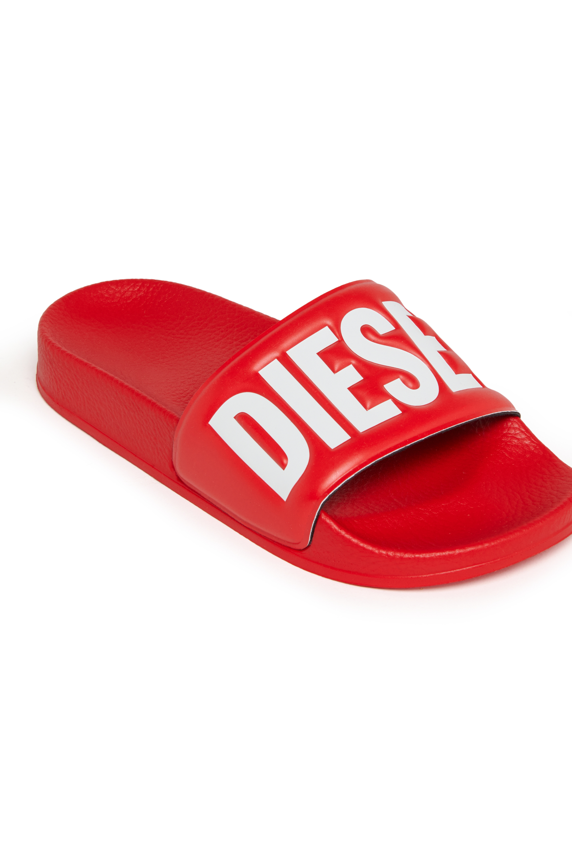 Diesel - SA-BWBISQOF, Unisex's SA-BWBISQOF-Slides with debossed logo in Red - 4