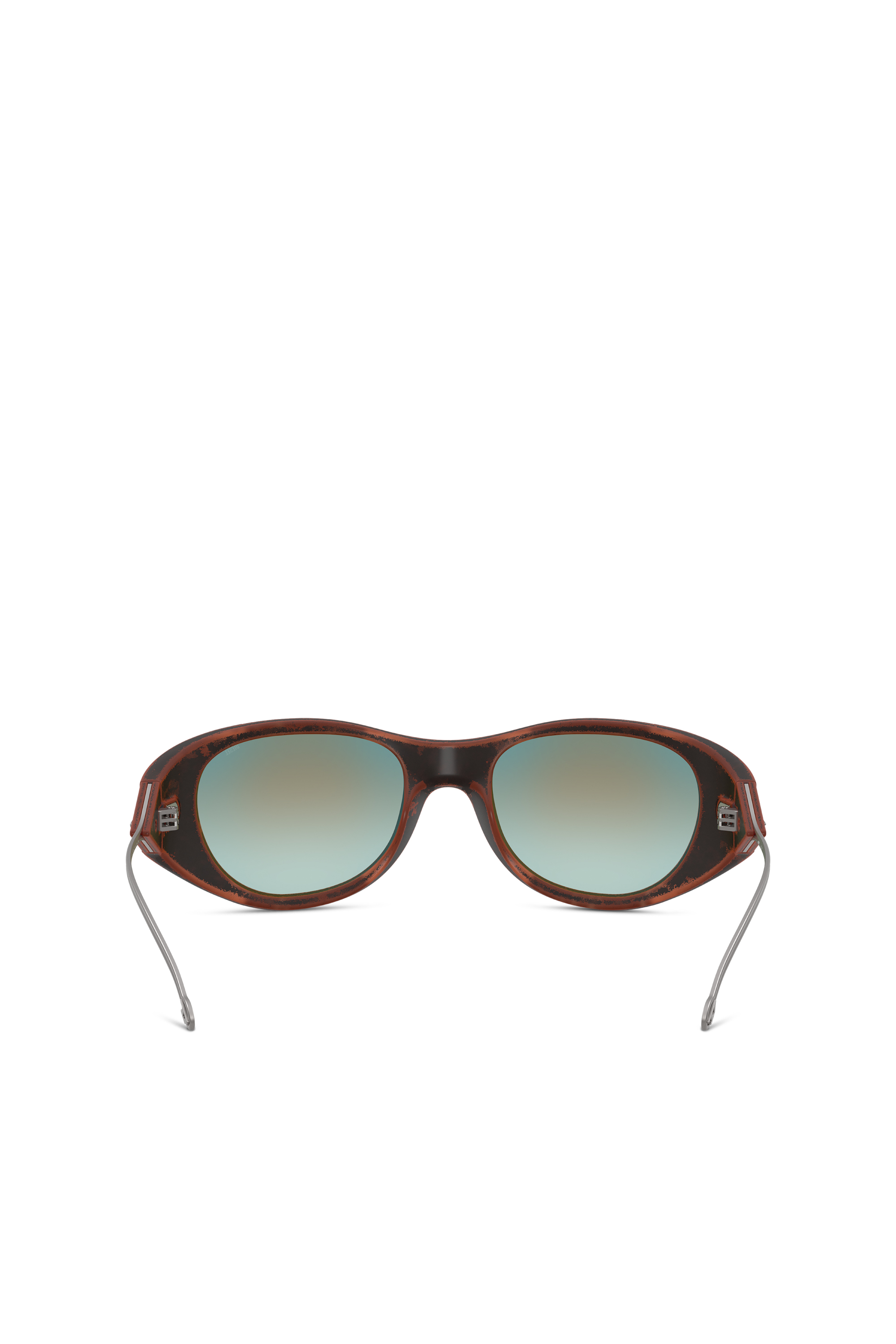 Diesel - 0DL3003, Unisex's Iconic oval sunglasses in Orange/Grey - 3