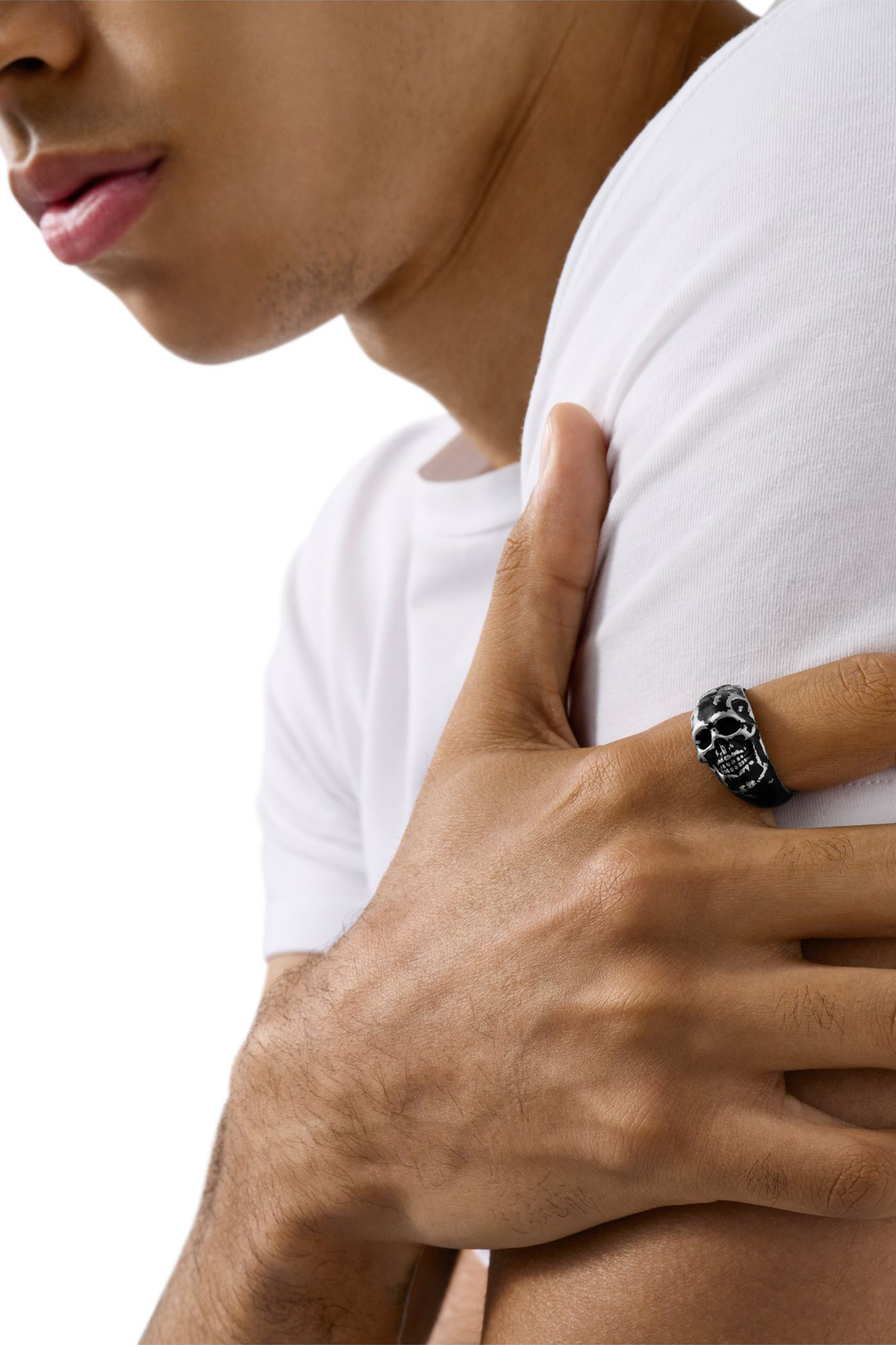 Diesel - DX1579040 JEWEL, Unisex's Stainless Steel Skull Ring in Black - 4