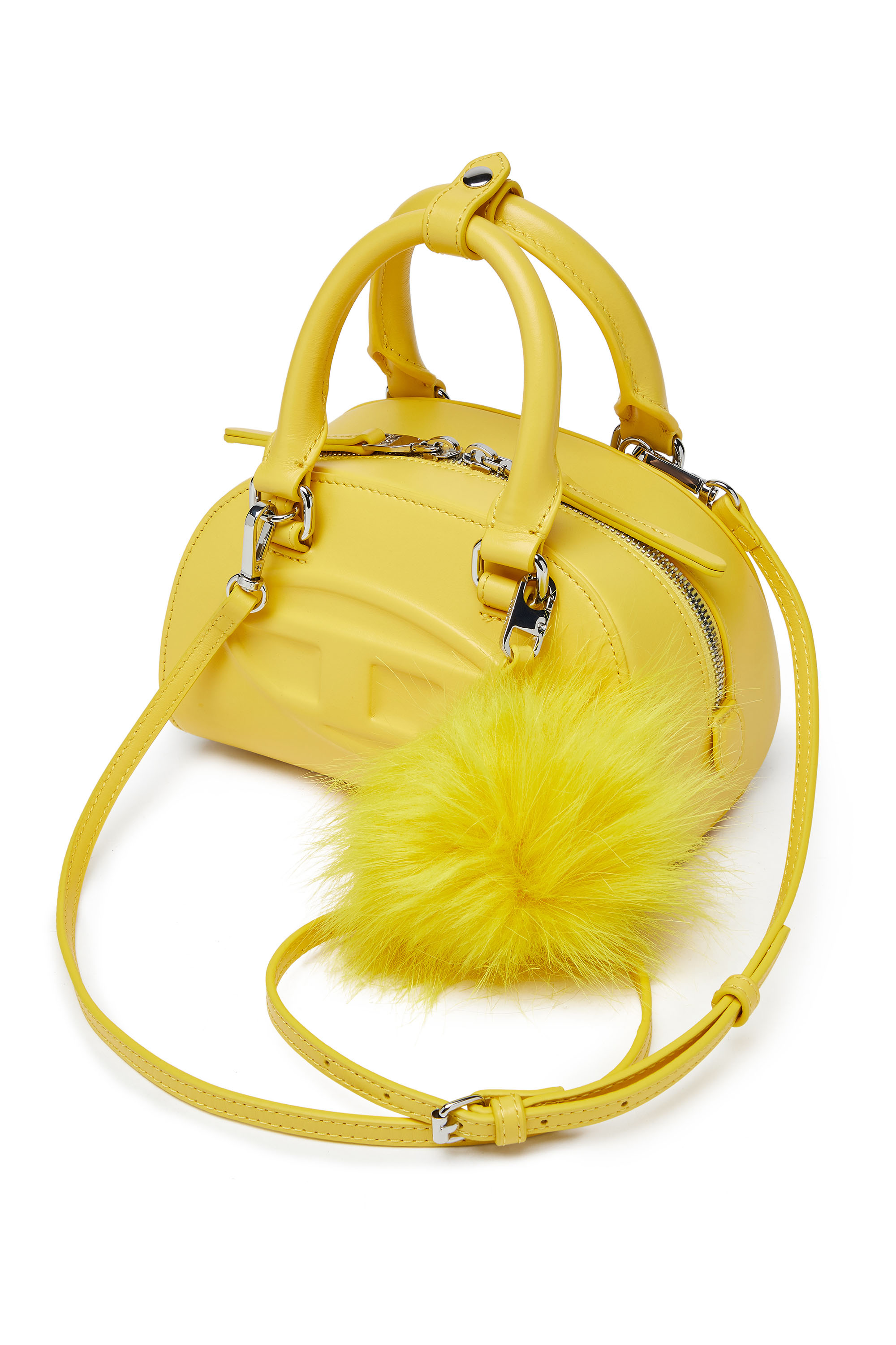 Diesel - 1DR DOME CROSSBODY, Woman's 1DR Dome-Mini bowling bag in nappa leather in Yellow - 5