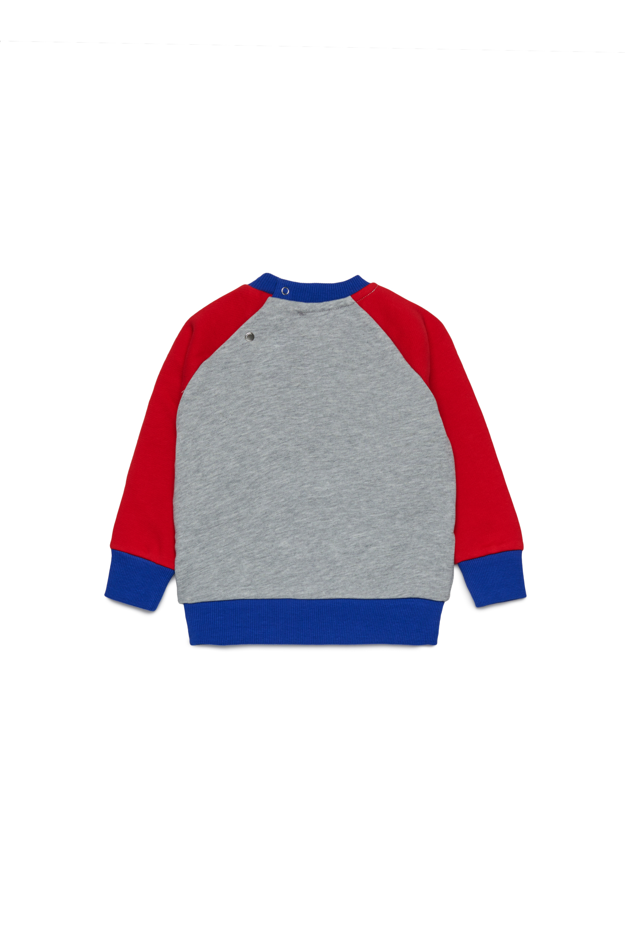 Diesel - SPOSBIB, Man's Cotton sweatshirt with graphic print in Grey/Blue - 2