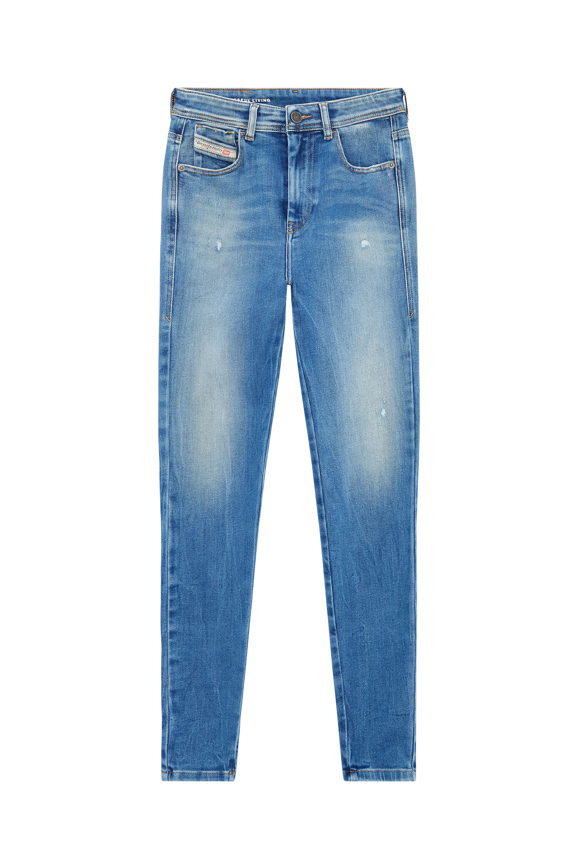 Diesel - 1984 Slandy high 09E91 Super skinny Jeans, Light Blue - Image 5