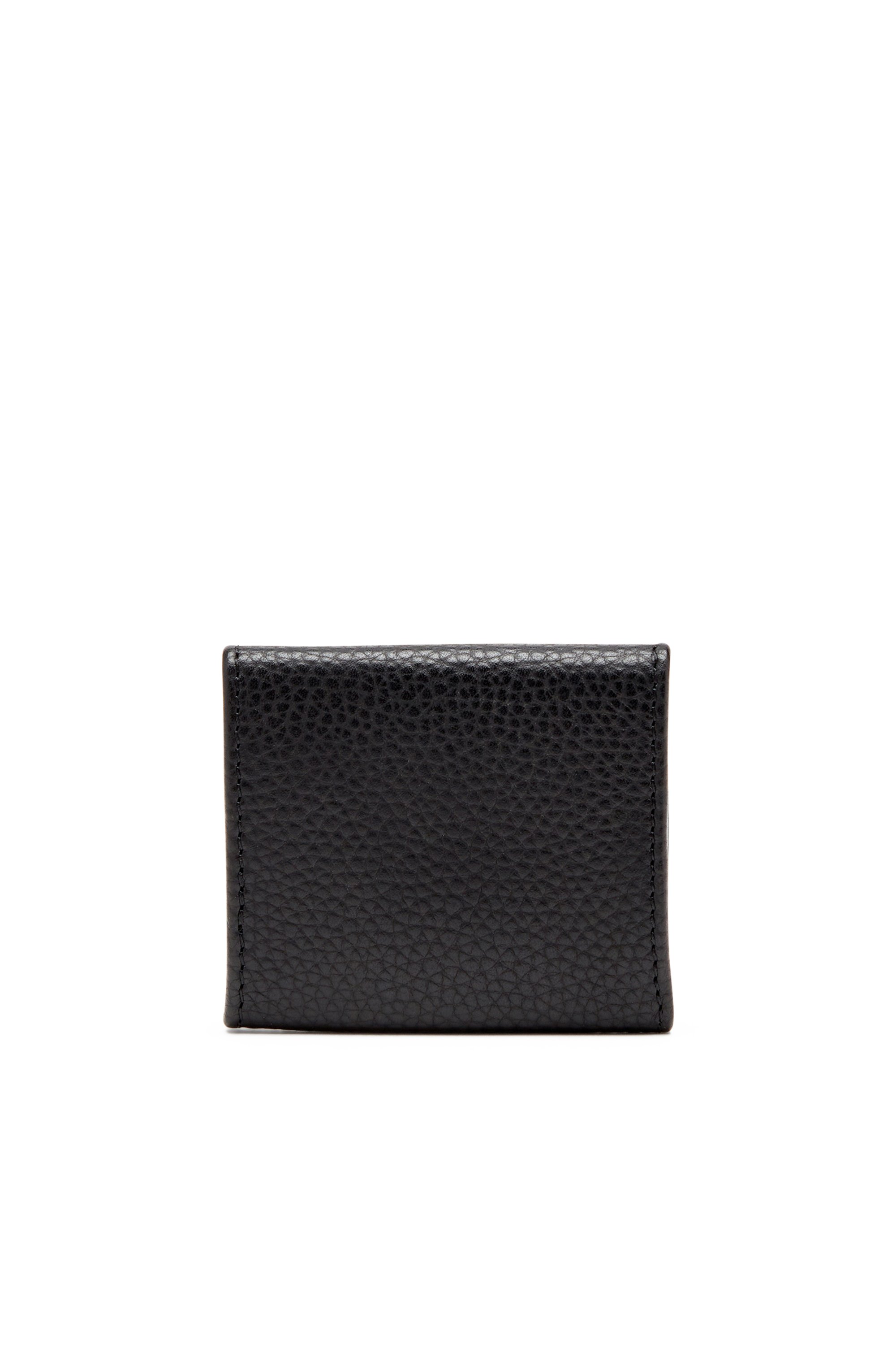 Diesel - HISSU EVO COIN CASE, Man's Coin purse in grainy leather in Black - 2