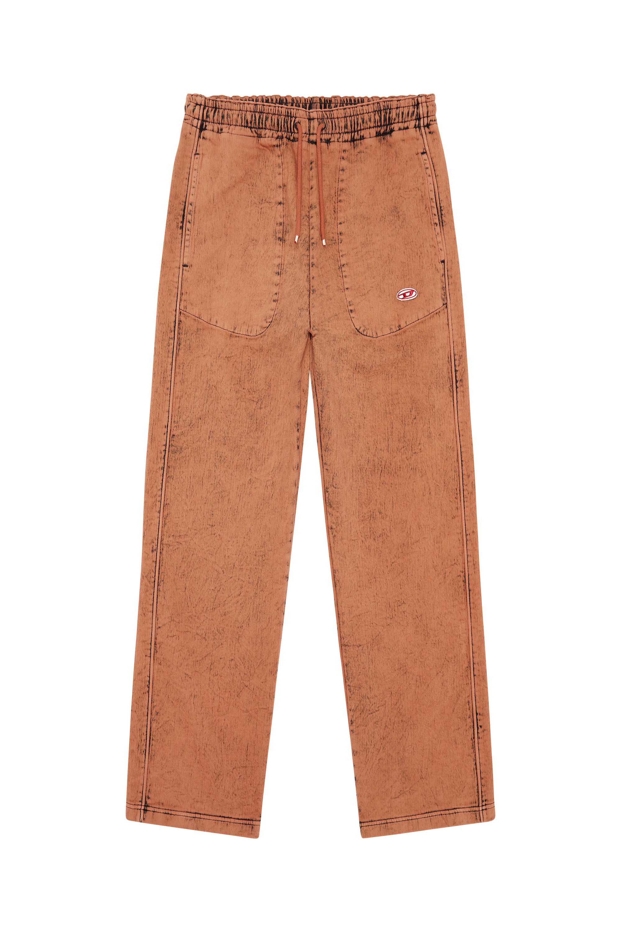 Diesel - D-Martians Track Denim 09E32 Straight, Orange - Image 6