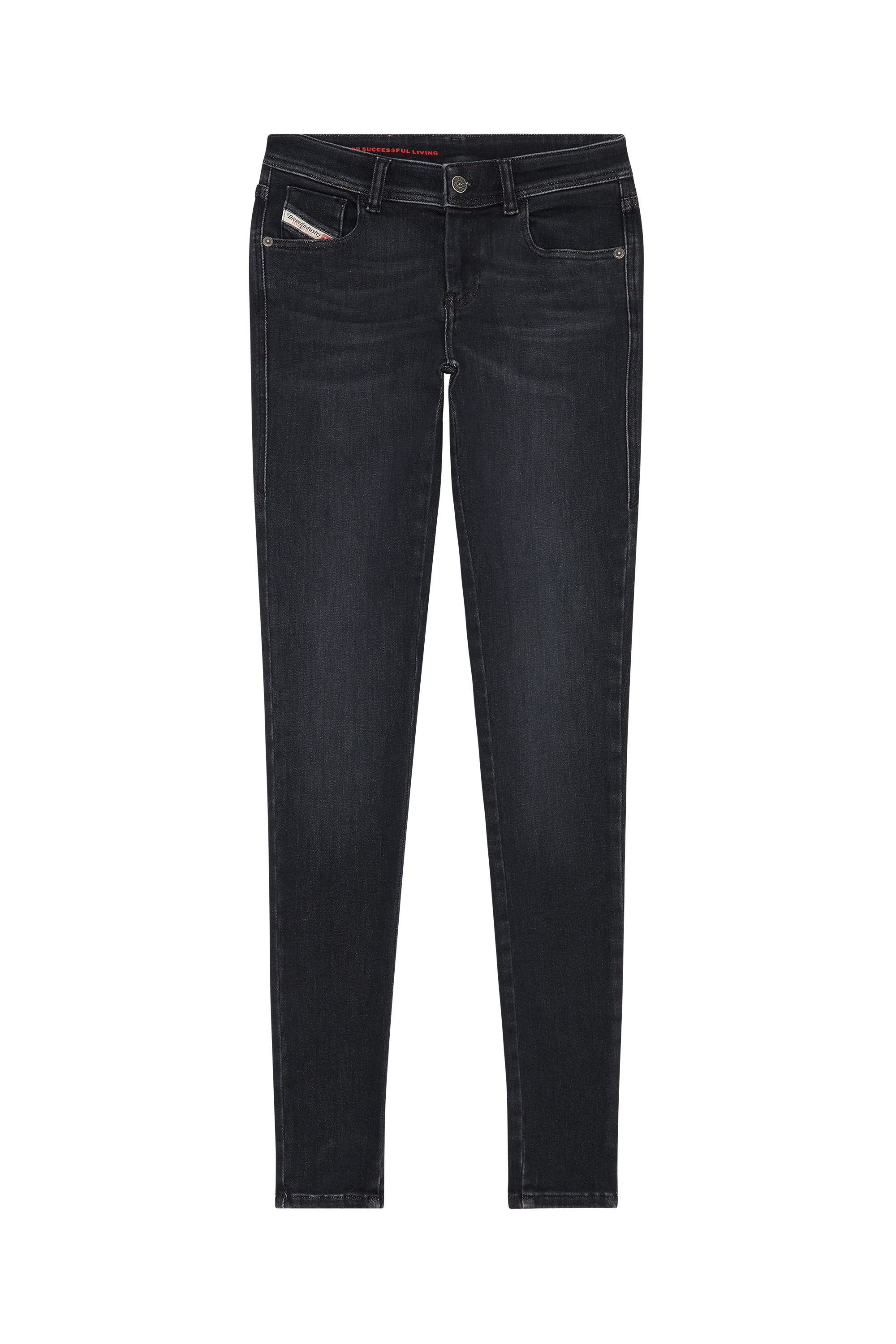Diesel - Super skinny Jeans 2017 Slandy 09D96, Black/Dark grey - Image 6