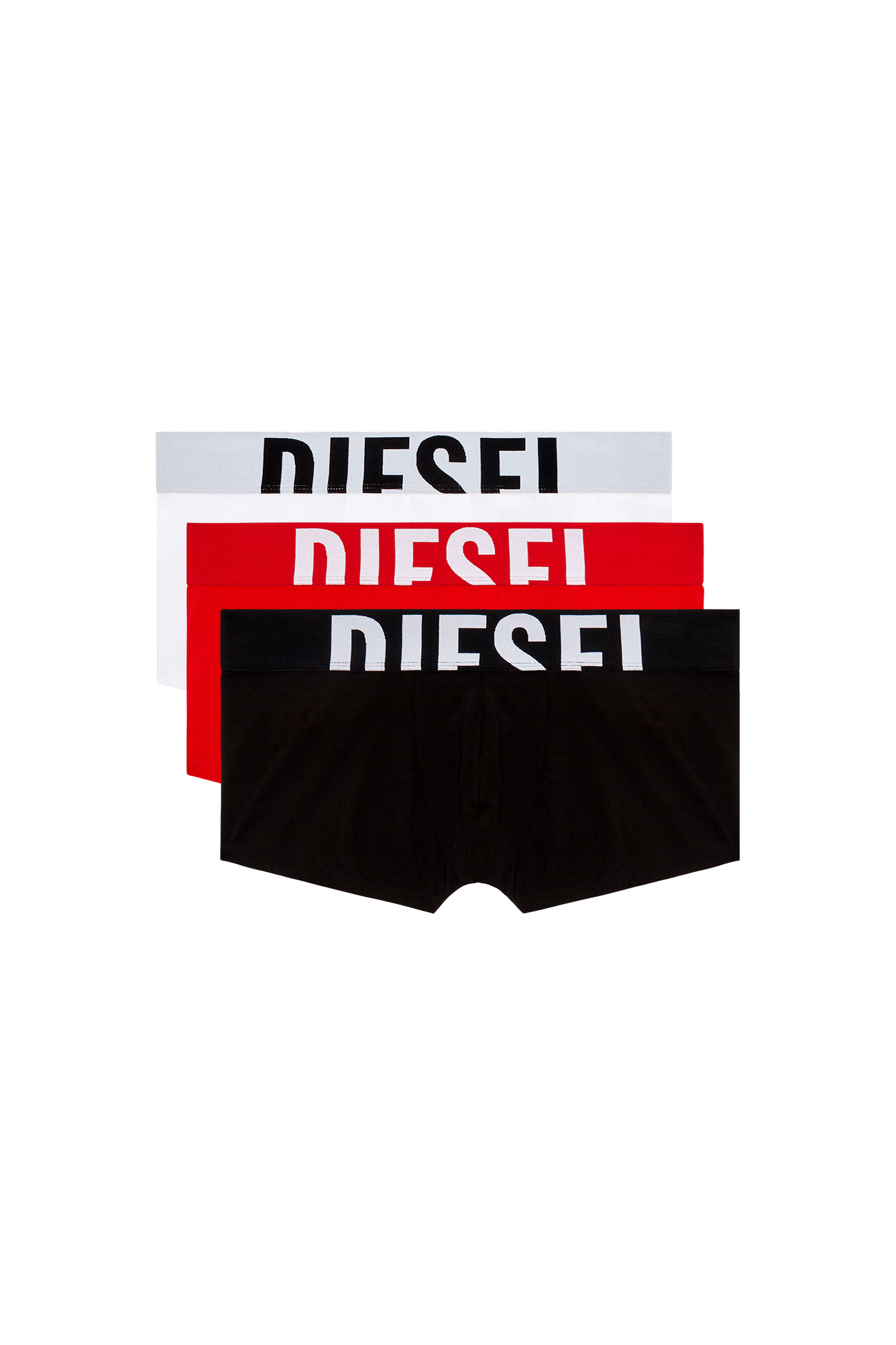 Diesel - UMBX-DAMIENTHREEPACK-5.5EL, Man's Three-pack boxer briefs in stretch cotton in Black/White - 1