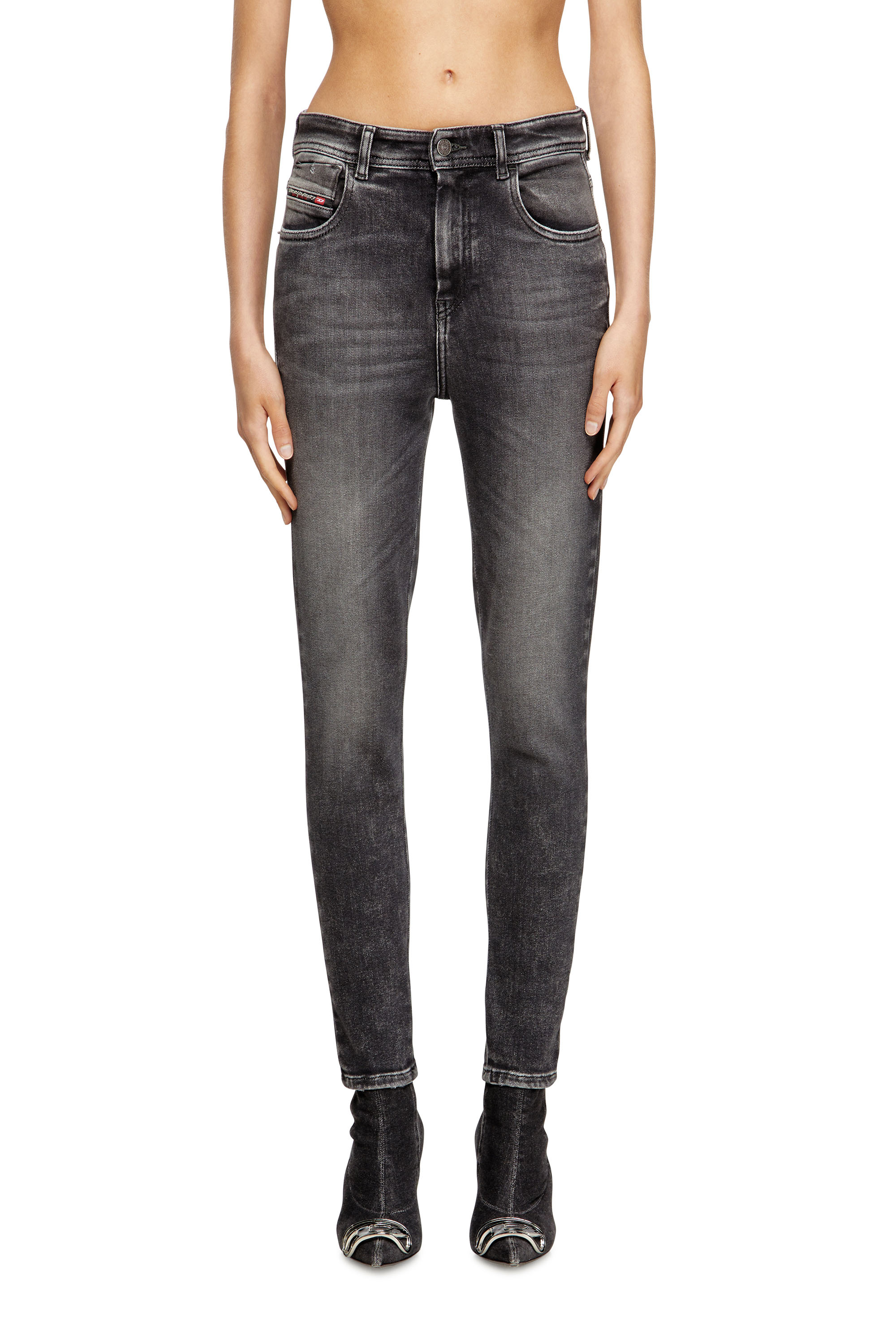 Skinny Jeans 1984 Slandy-High 09L93, Black/Dark grey Diesel - Woman's Skinny Jeans 1984 Slandy-High 09L93, Black/Dark grey - 3
