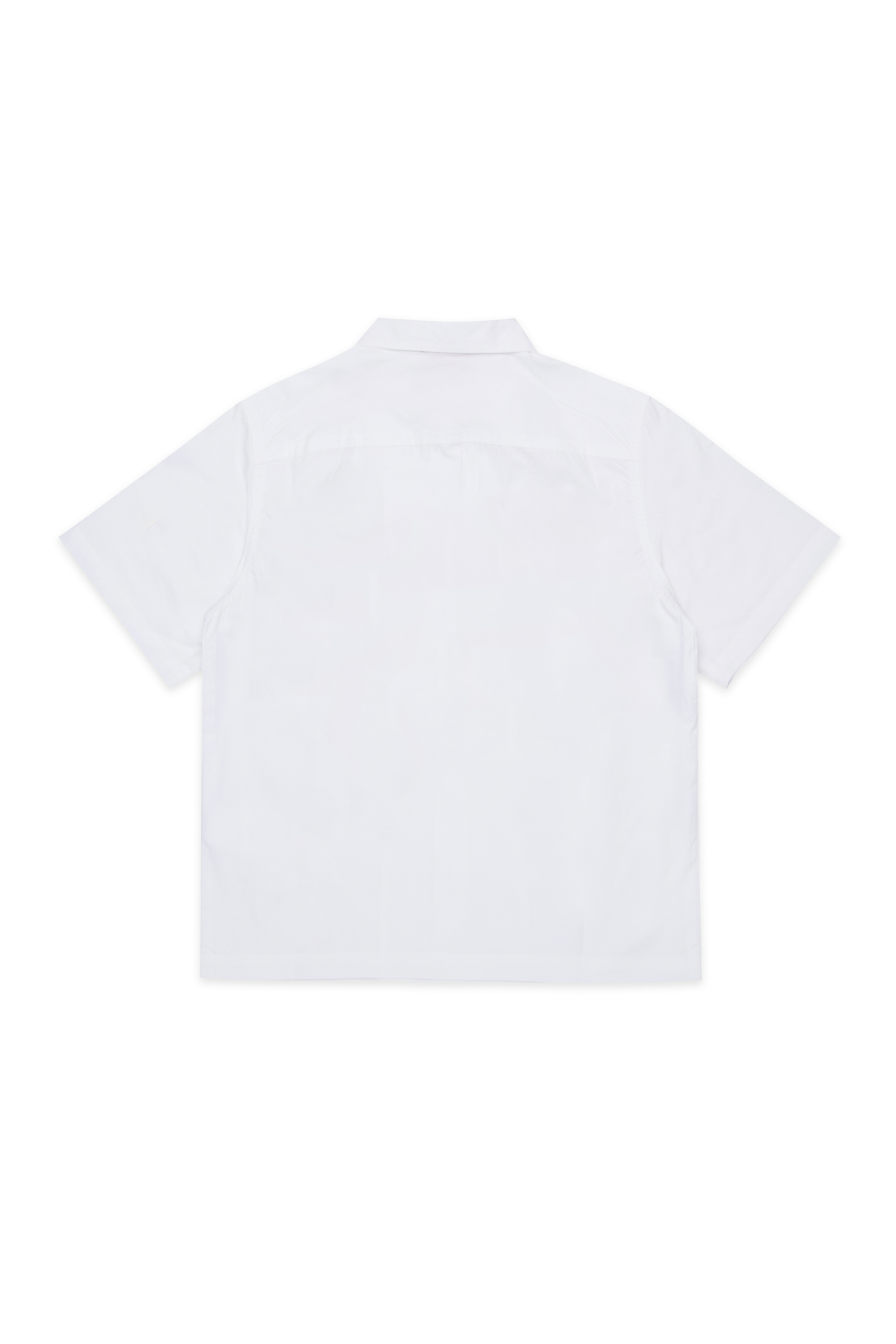 Diesel - MCDRID, Man's Cotton shirt with short sleeves in White - 2