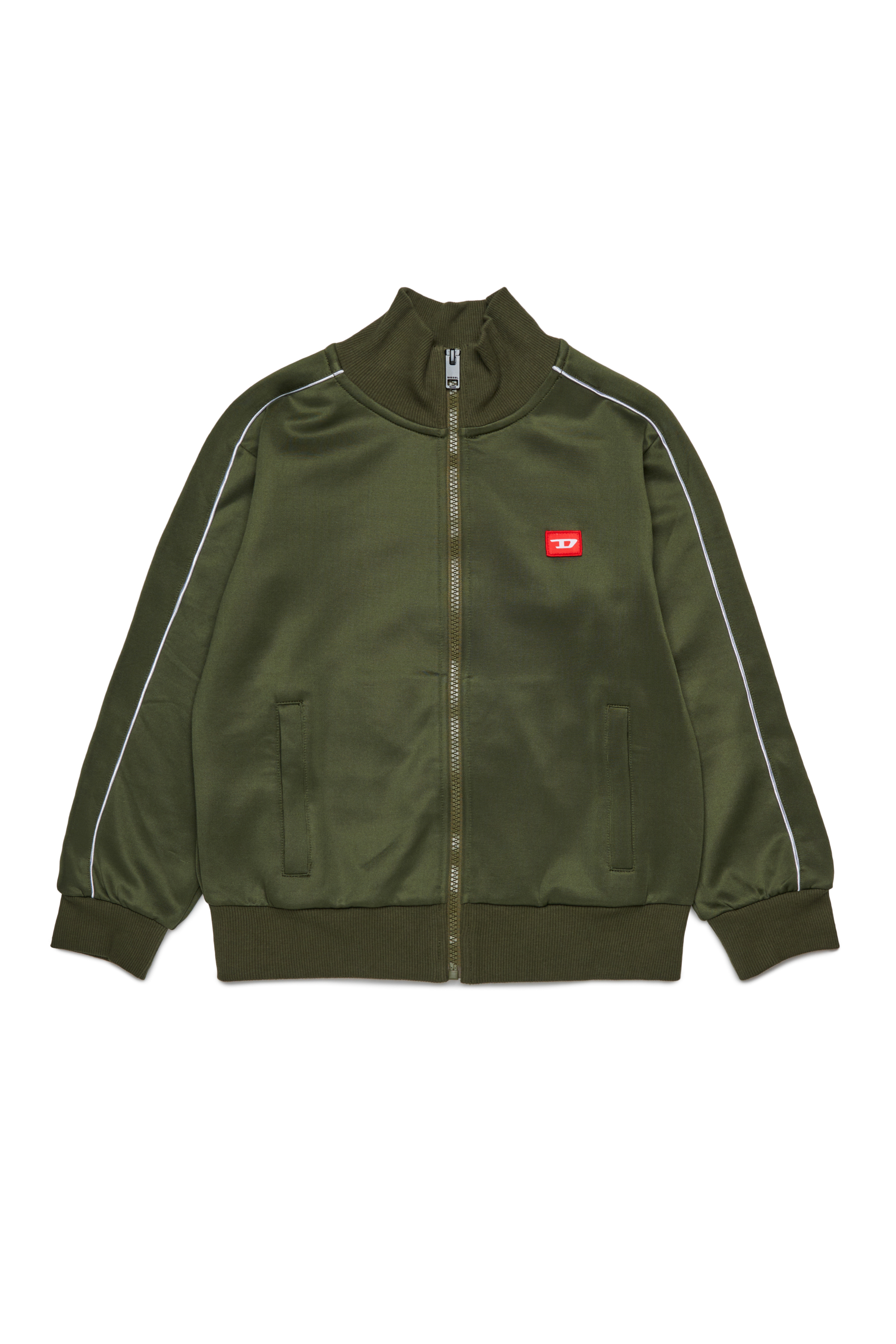 Diesel - SLOCKD, Man's Zip-up sweatshirt in Green - 1