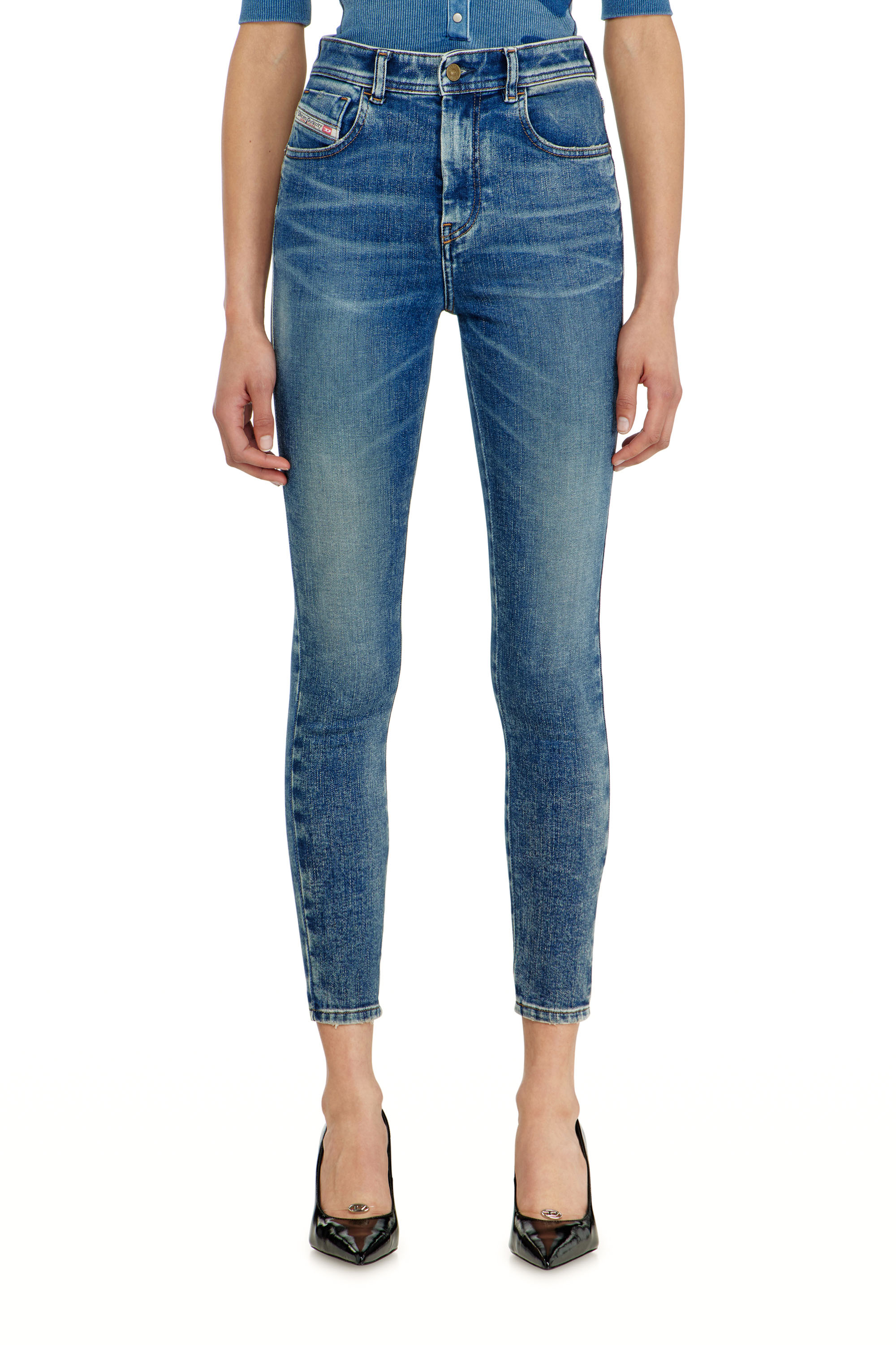 Diesel - Woman's Skinny Jeans 1984 Slandy-High 09P72, Medium blue - 4