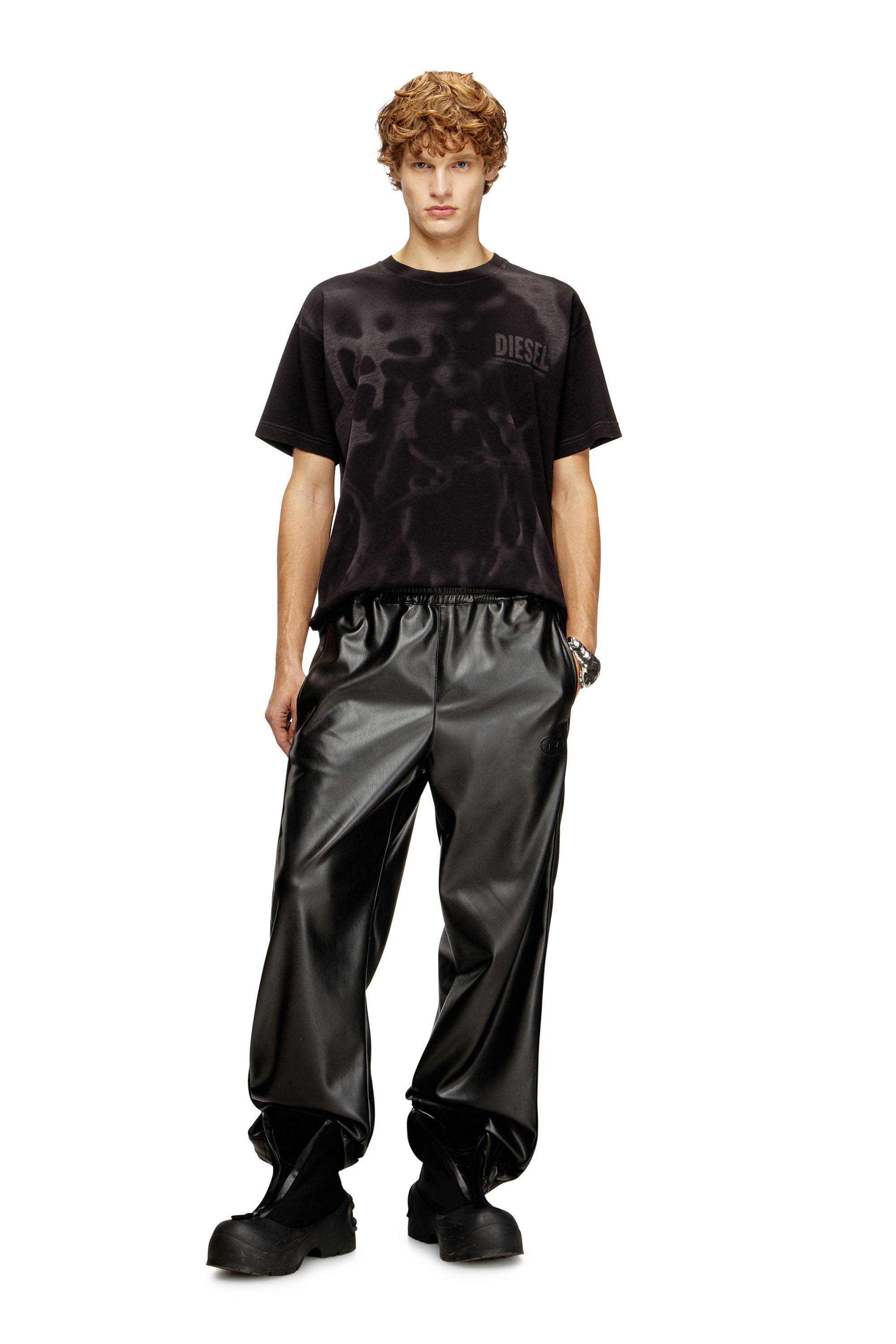 Diesel - T-NORM-V7, Man's Cotton T-shirt with laser print in Black - 2