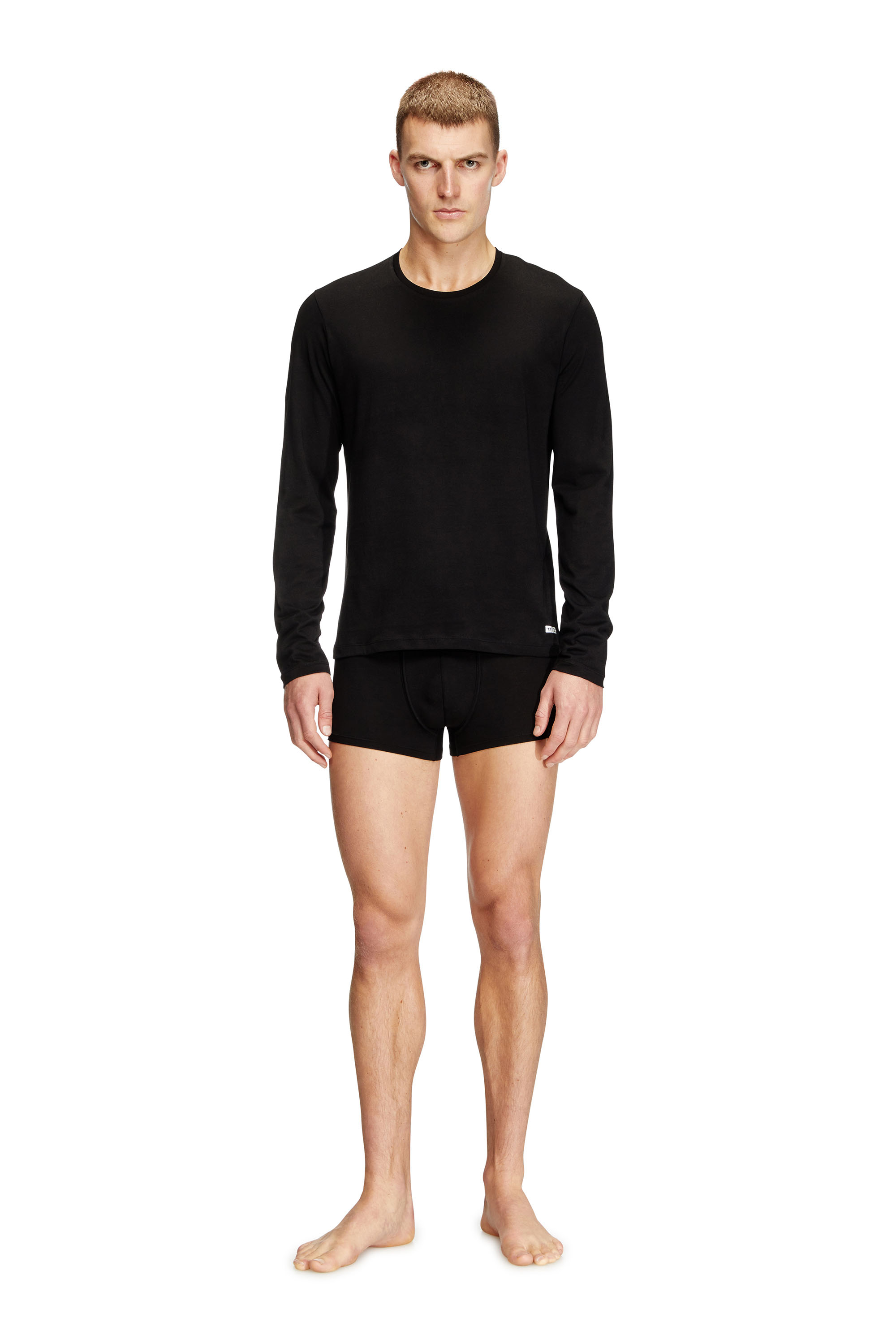 Diesel - KIRK-D-BOX, Man's Long-sleeve cotton T-shirt in Black - 1