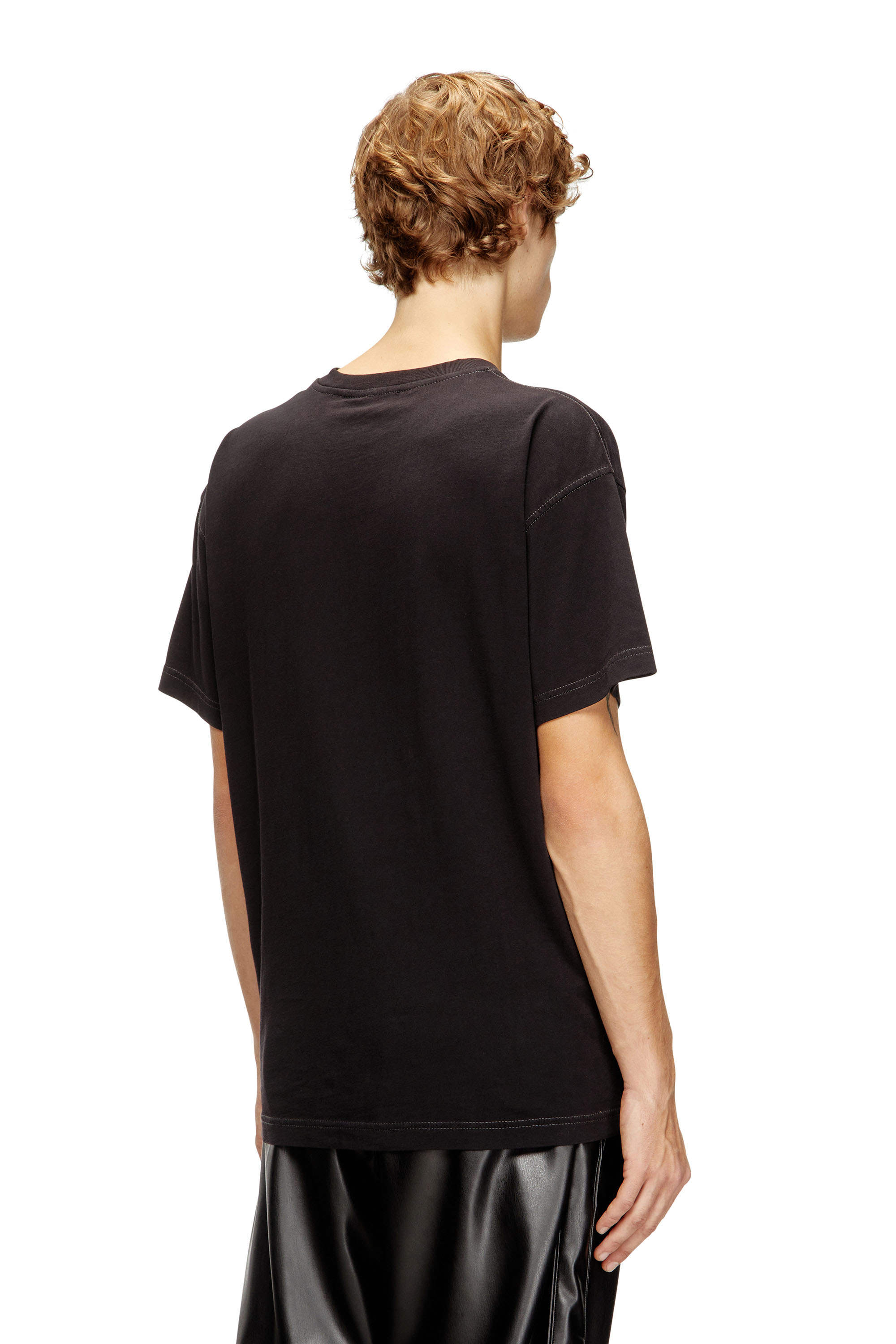 Diesel - T-NORM-V7, Man's Cotton T-shirt with laser print in Black - 4