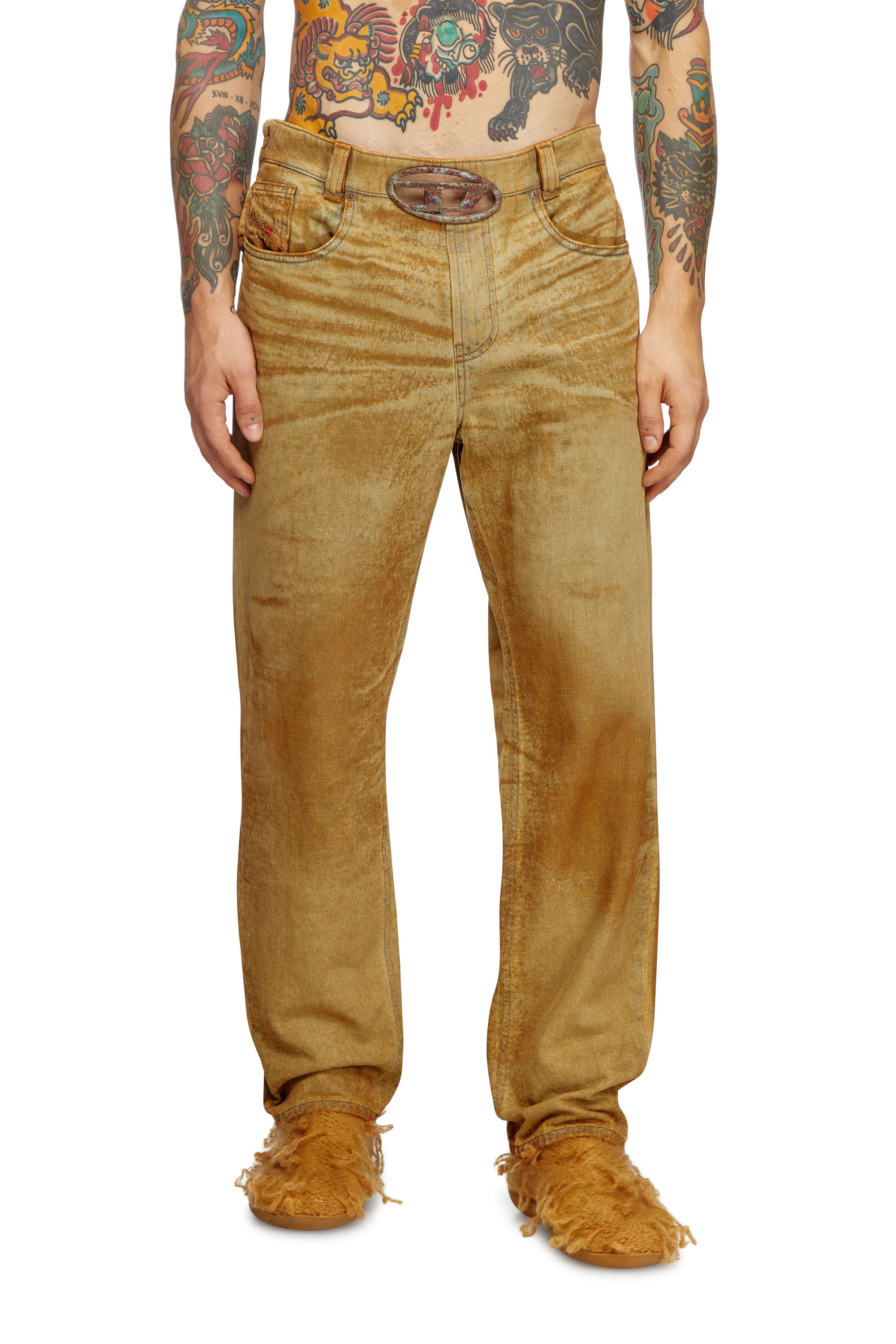 Diesel - Man's Regular Jeans 2010 D-Macs 0AJET, Light Brown - 2