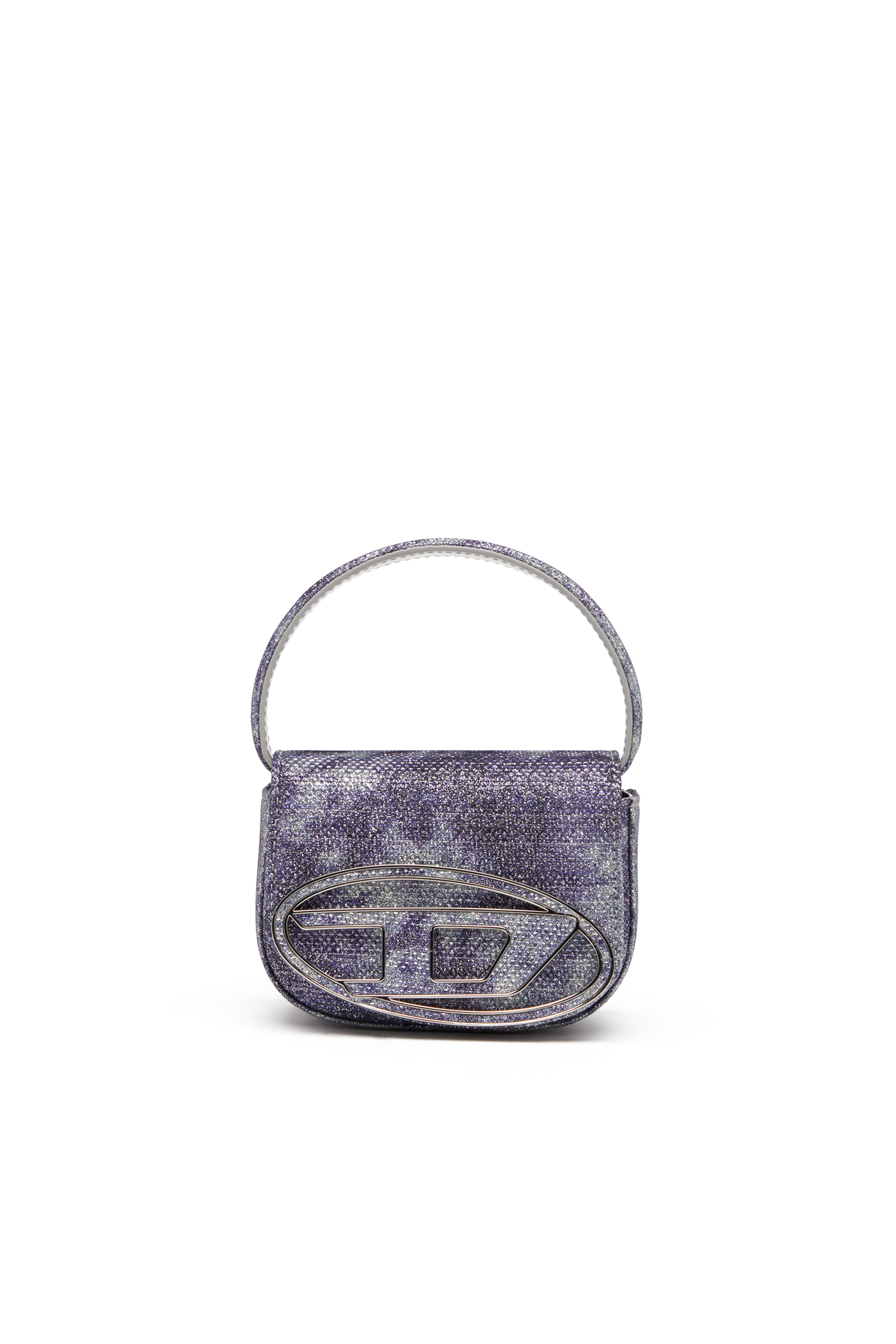 Diesel - 1DR XS, Woman's 1DR Xs-Iconic mini bag in shimmer fabric in Blue - 2