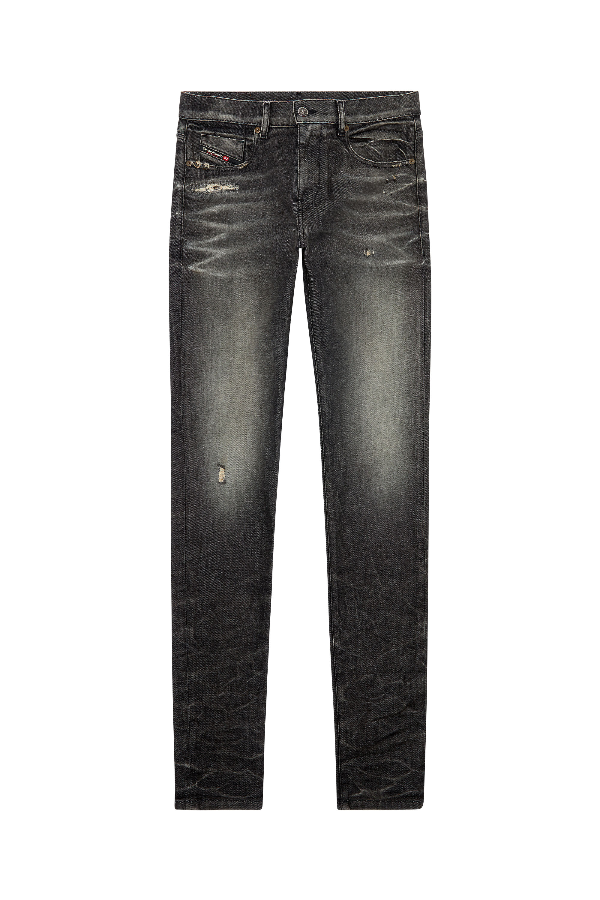 Diesel - Slim Jeans 2019 D-Strukt 09H51, Black/Dark grey - Image 5
