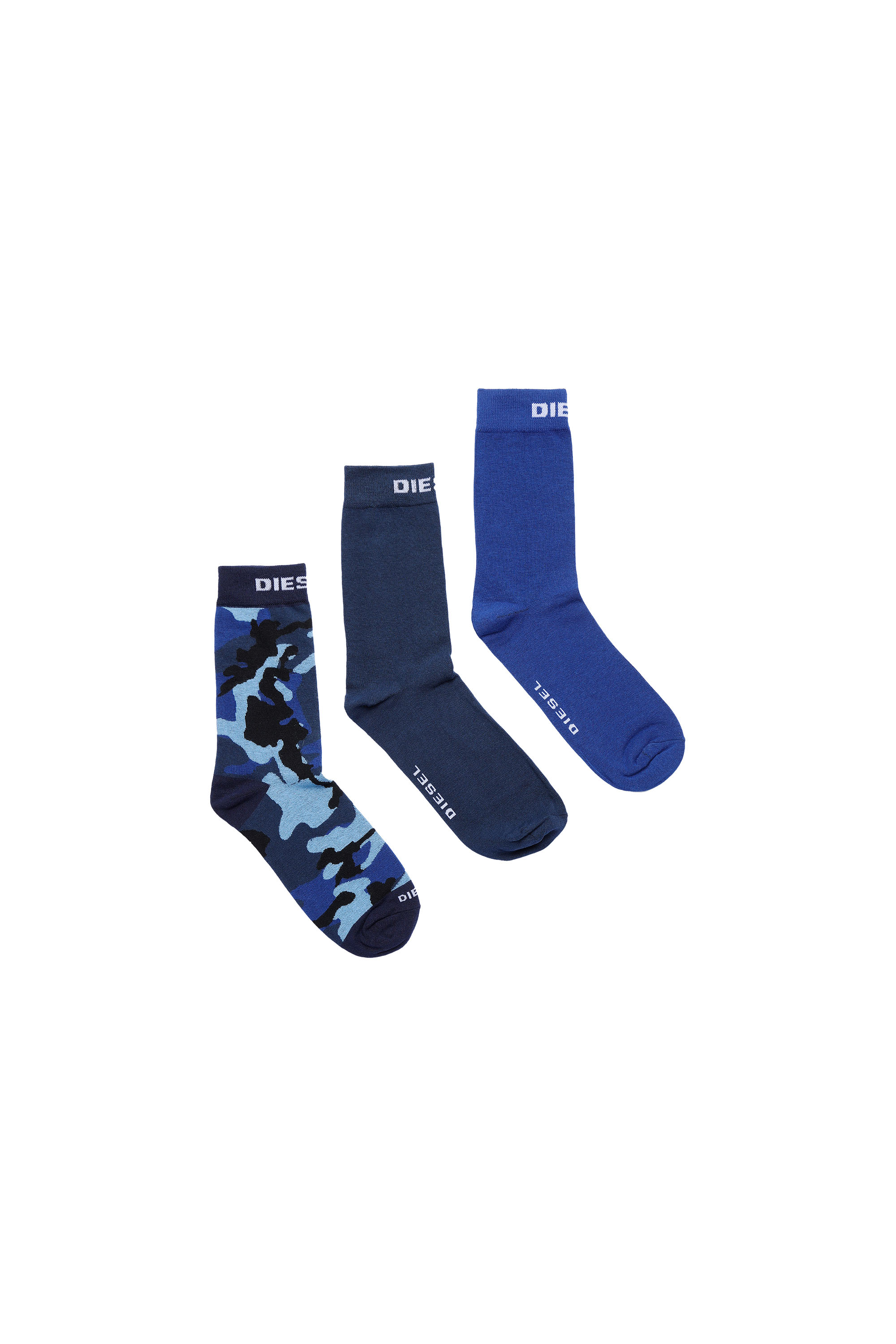 SKM-HERMINE-THREEPAC, Blue/Black - Socks