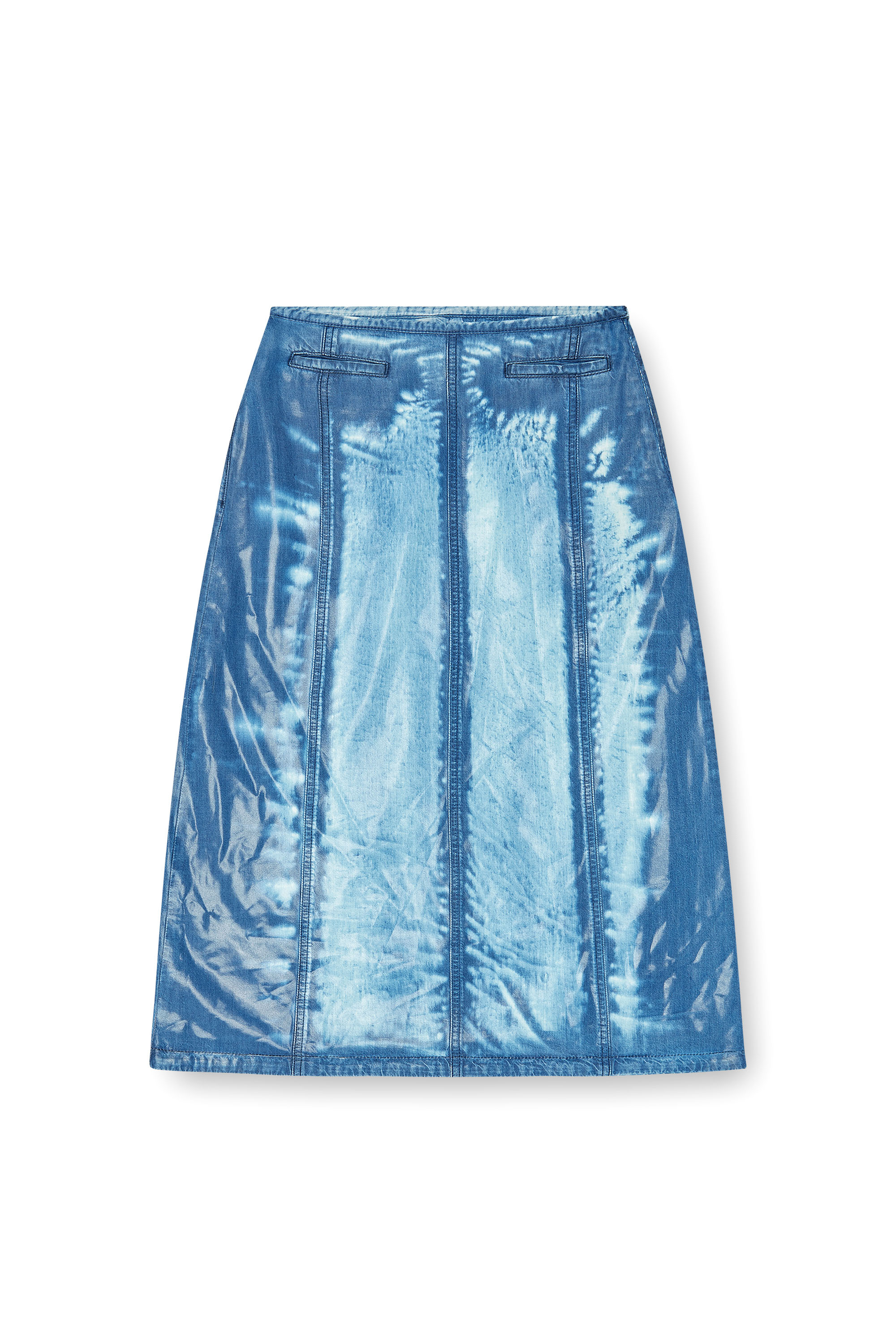 Diesel - DE-VEXRA-FSI, Woman's Midi skirt in X-Ray Lyocell denim in Medium blue - 3