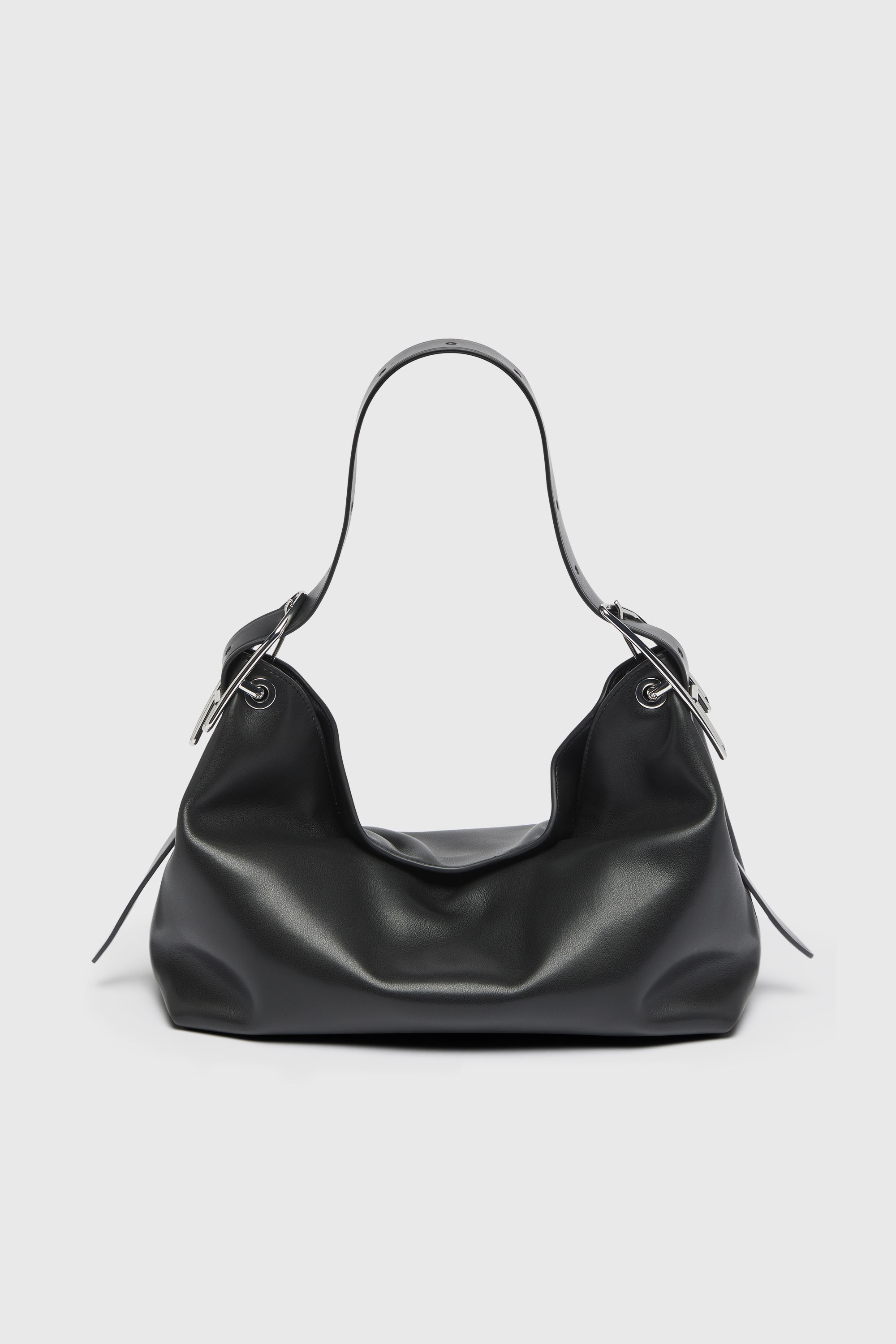 Diesel - D-LINE HOBO S, Woman's D-Line-Leather shoulder bag in Black - 2