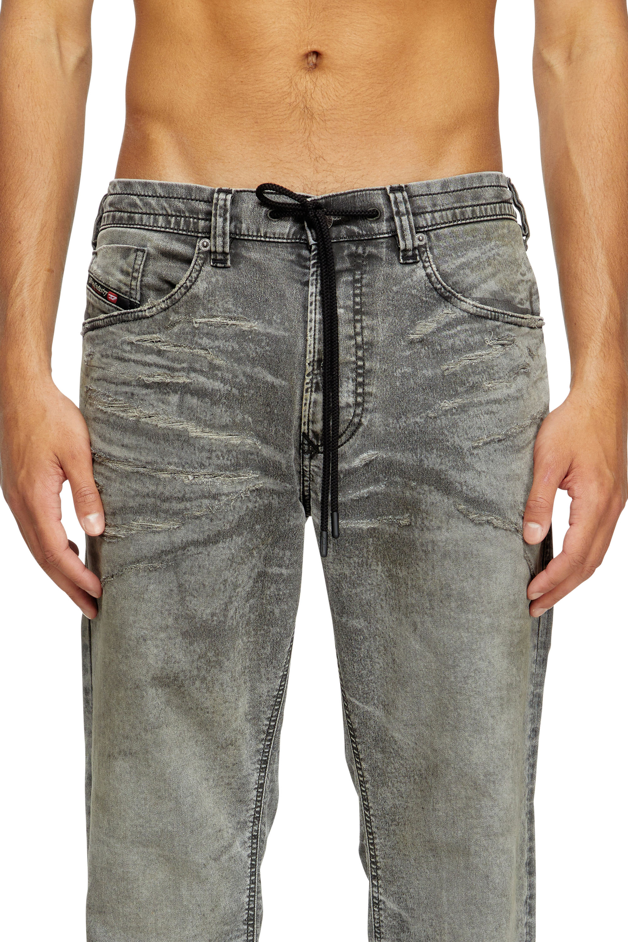 Relaxed 2080 D-Reel Joggjeans® 09M35, Black/Dark grey Diesel - Man's Relaxed 2080 D-Reel Joggjeans® 09M35, Black/Dark grey - 5