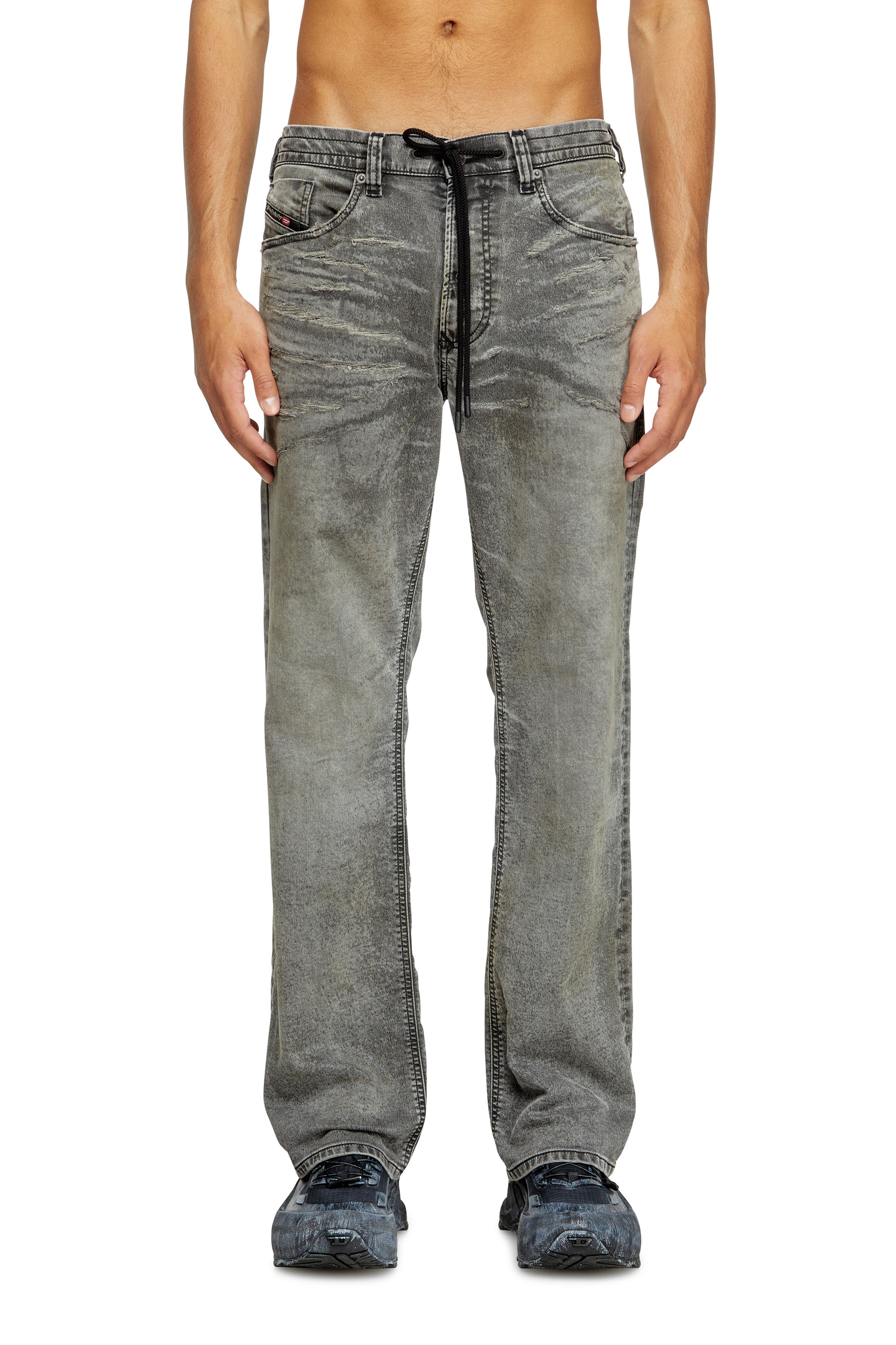 Relaxed 2080 D-Reel Joggjeans® 09M35, Black/Dark grey Diesel - Man's Relaxed 2080 D-Reel Joggjeans® 09M35, Black/Dark grey - 3