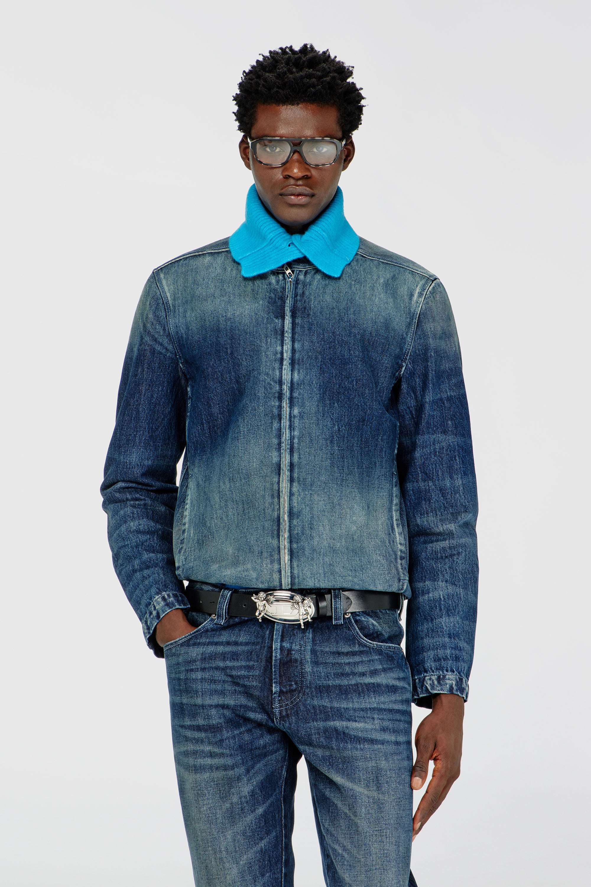 Diesel - D-GLORY-FSJ, Man's Jeans - in Dark Blue - 1