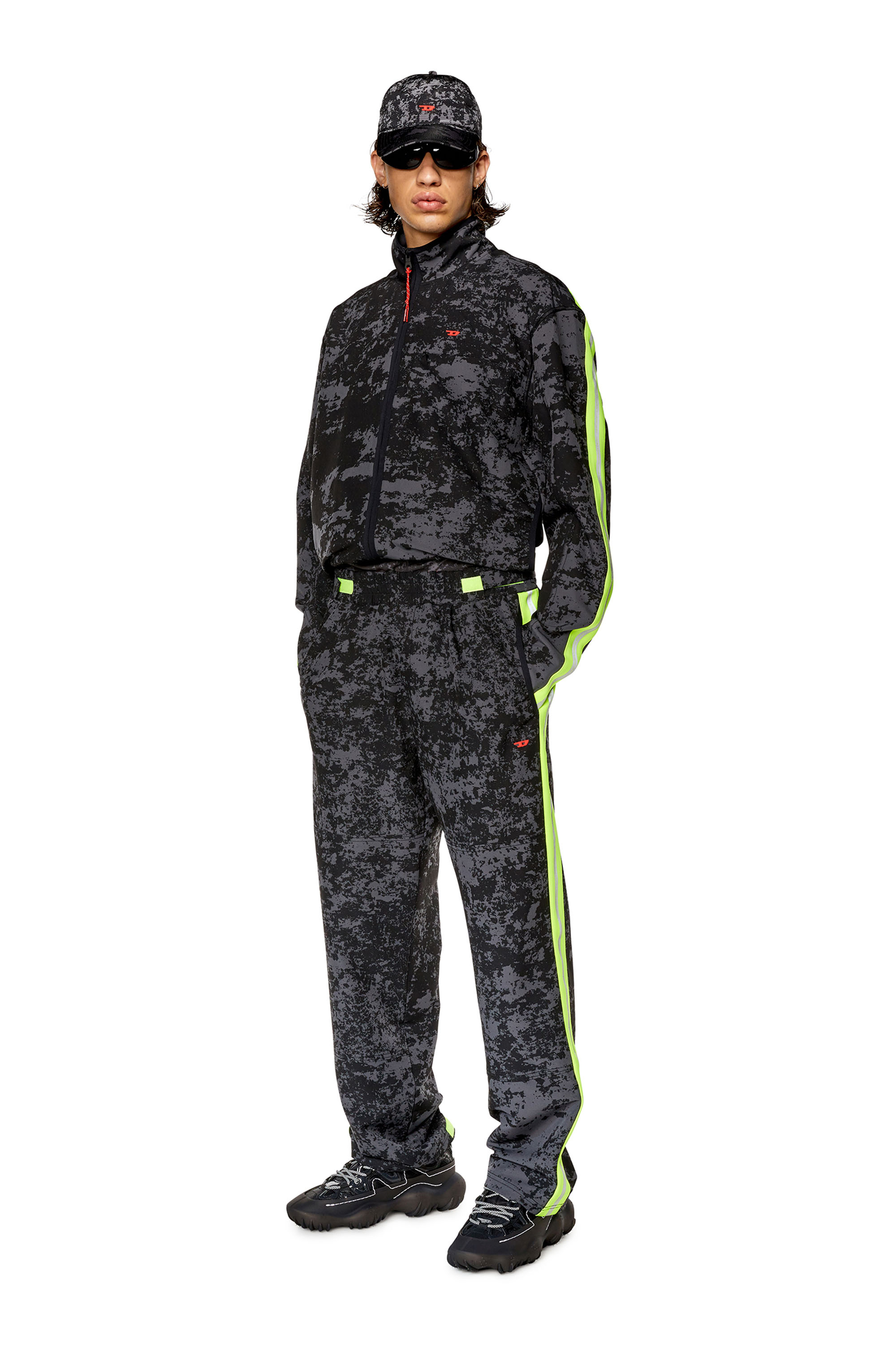 Diesel - AMWT-BYRON-WT13, Man Woven track jacket with cloudy print in Multicolor - Image 2