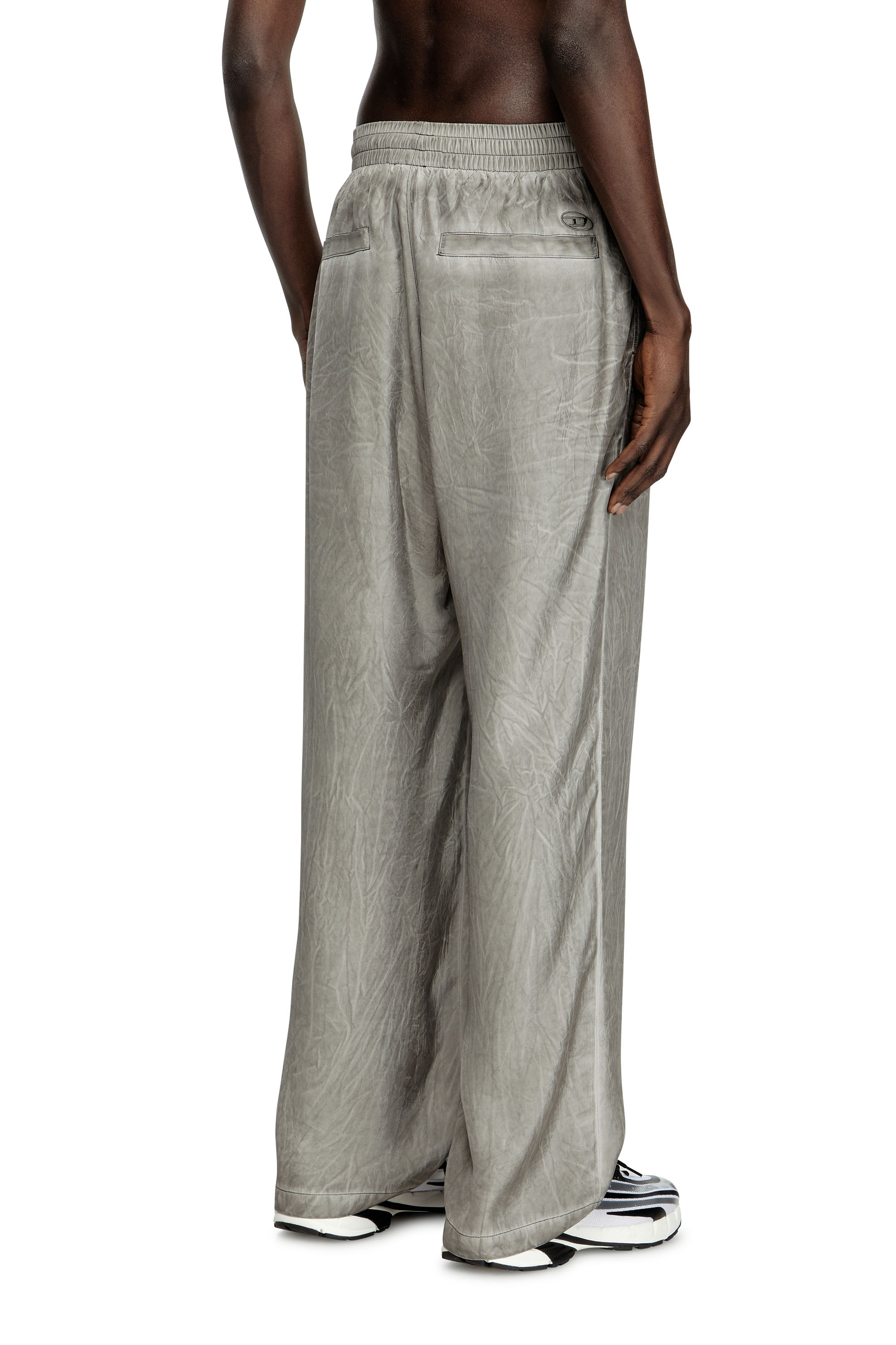 Diesel - P-LEON, Unisex's Fluid crinkled track pants in Grey - 4