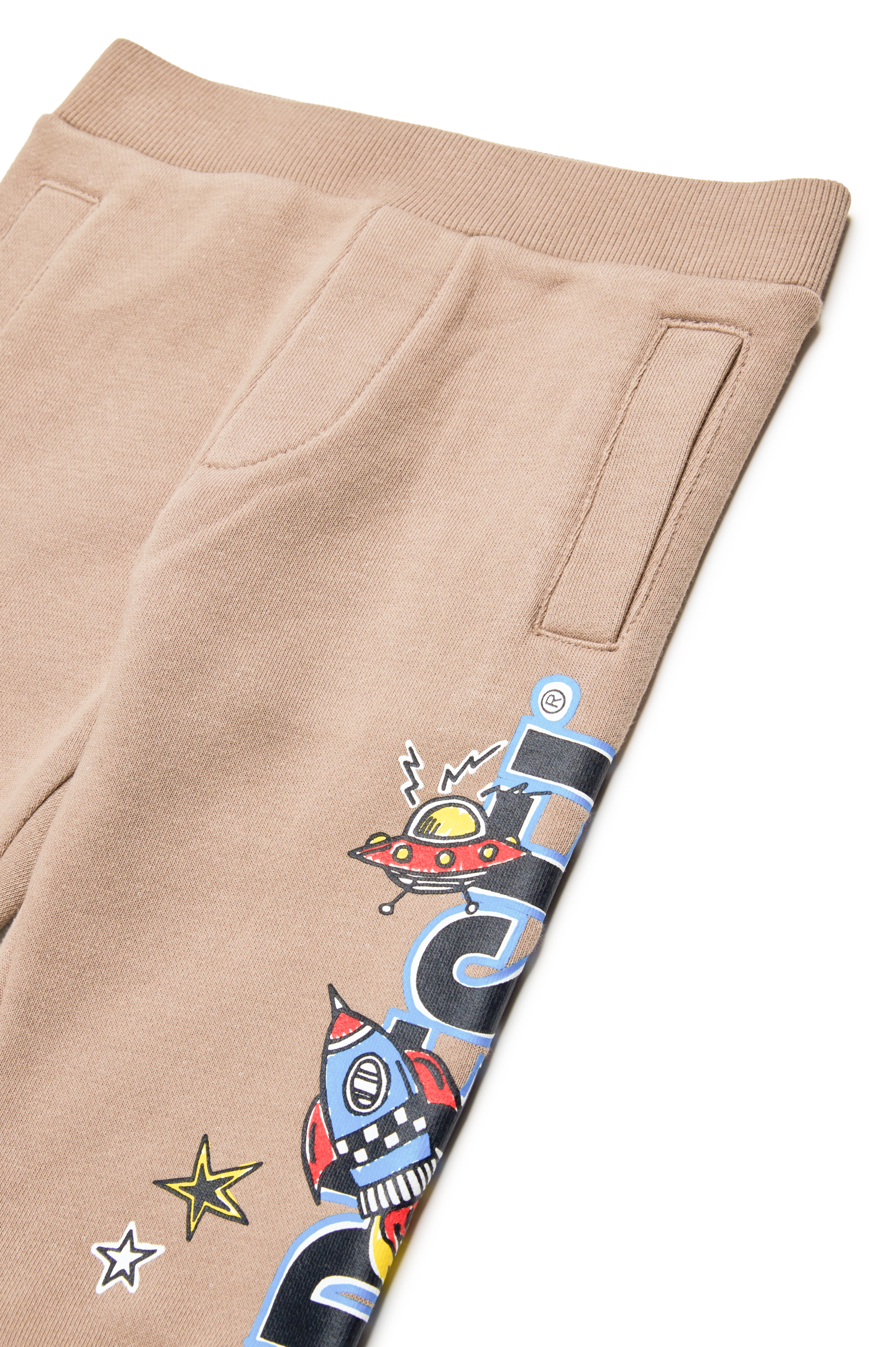 Diesel - PBAMBYB, Man's Sweatpants with rocket logo in Light Brown - 3