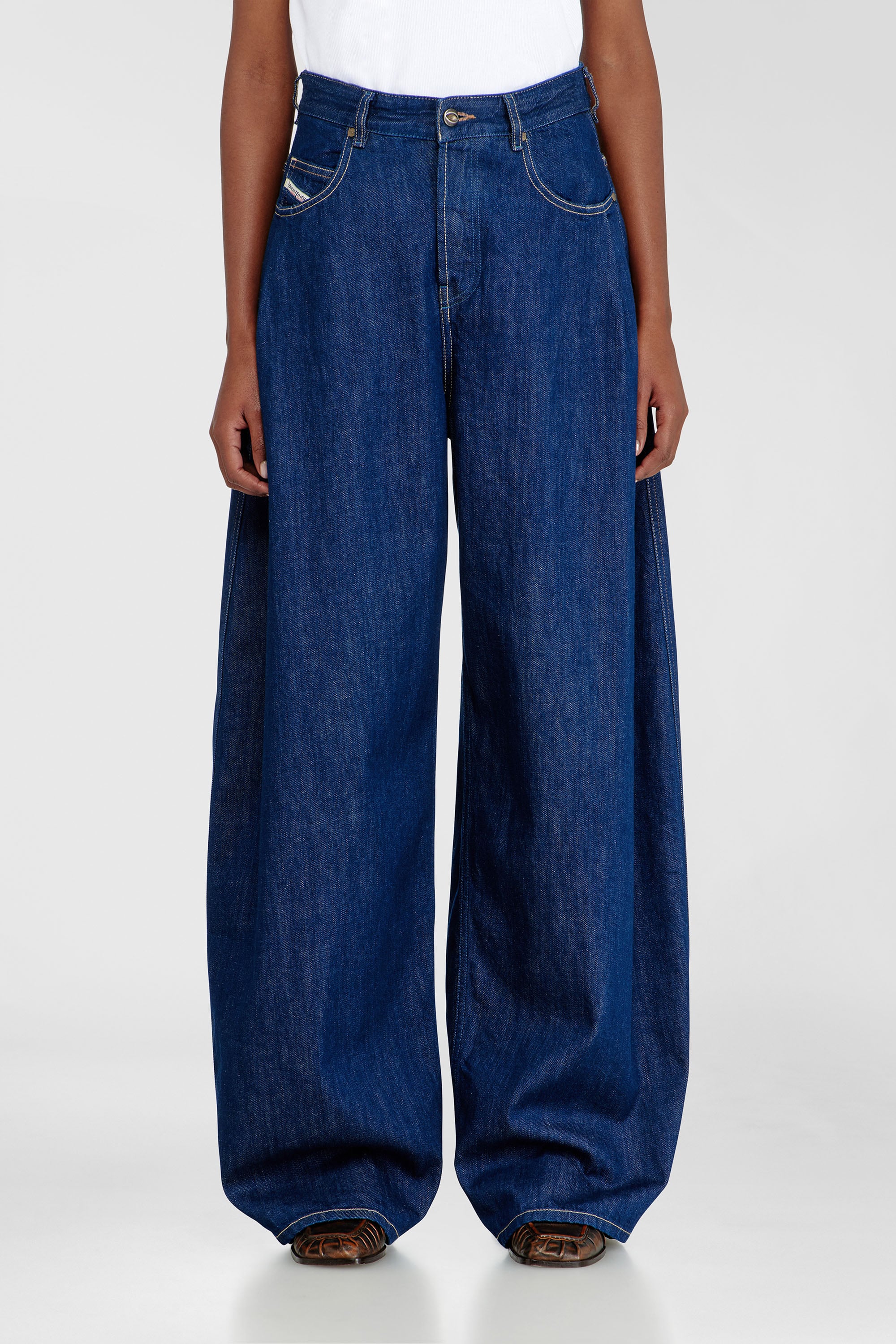 Diesel - Woman's Relaxed Jeans 1987 D-Khelz 09Q09, Dark Blue - 1