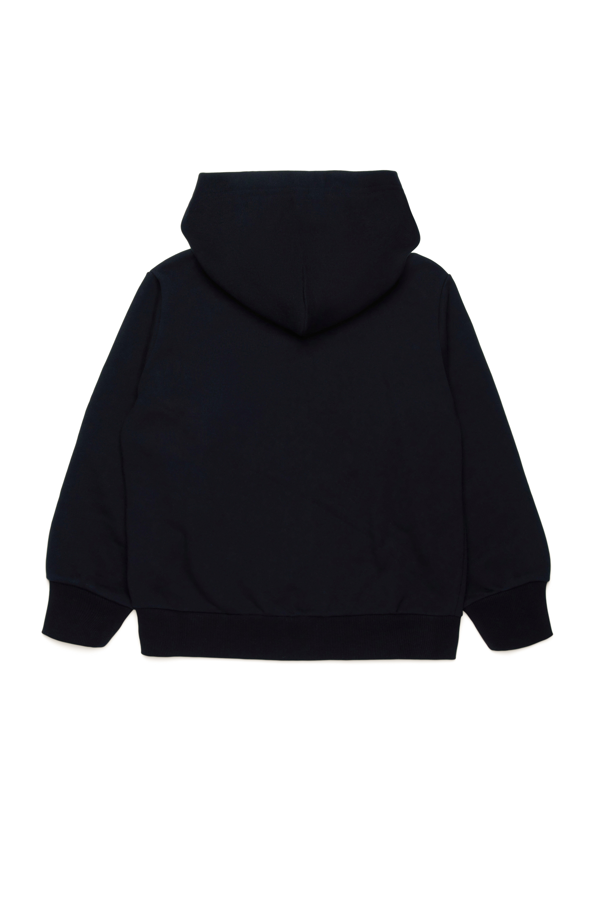 Diesel - SGINNHOODZIPK9 OVER, Man's Zip-up hoodie with collegiate logo in Black - 2