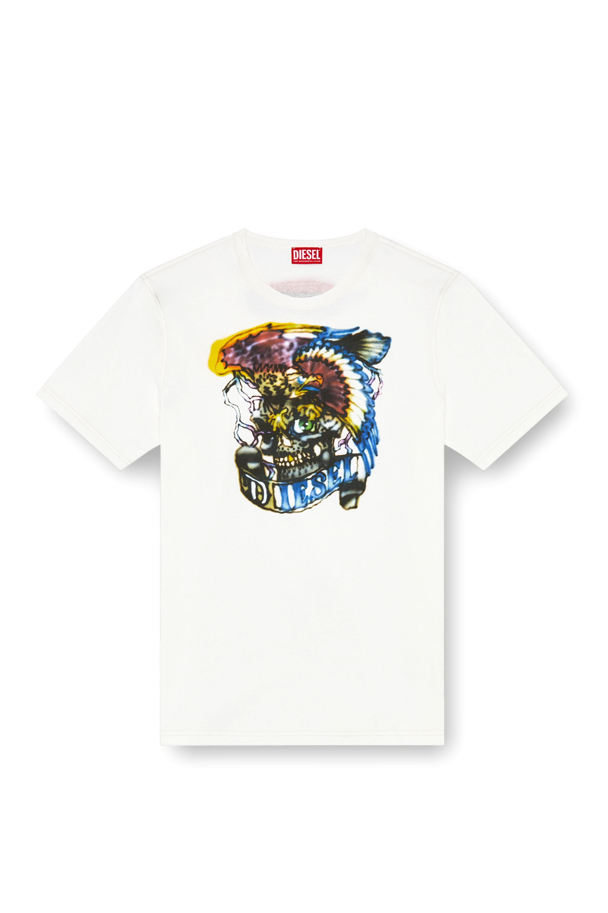 Men's T-shirt with tattoo-inspired prints | White | Diesel