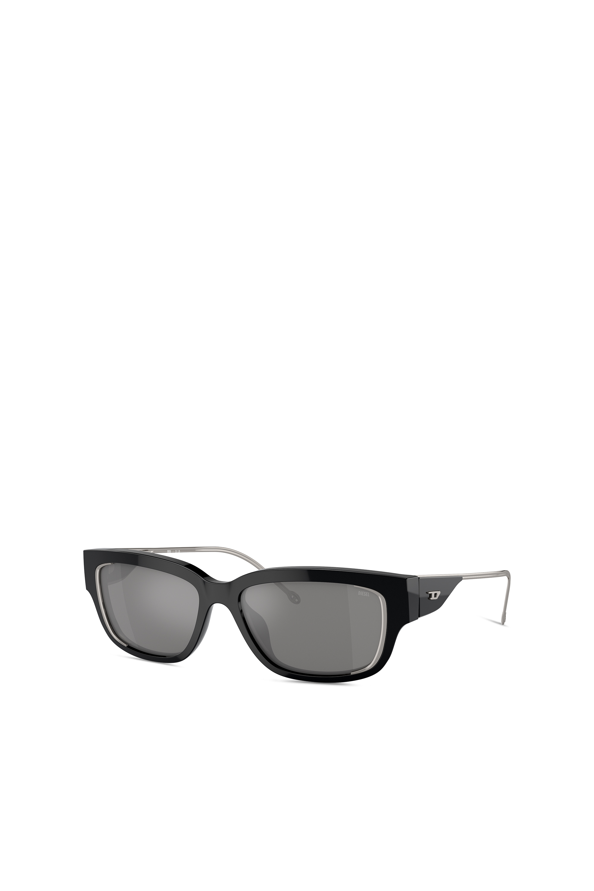 Diesel - 0DL2002 SIZE 56, Unisex's Rectangle sunglasses in Black/Flash mirror - 5