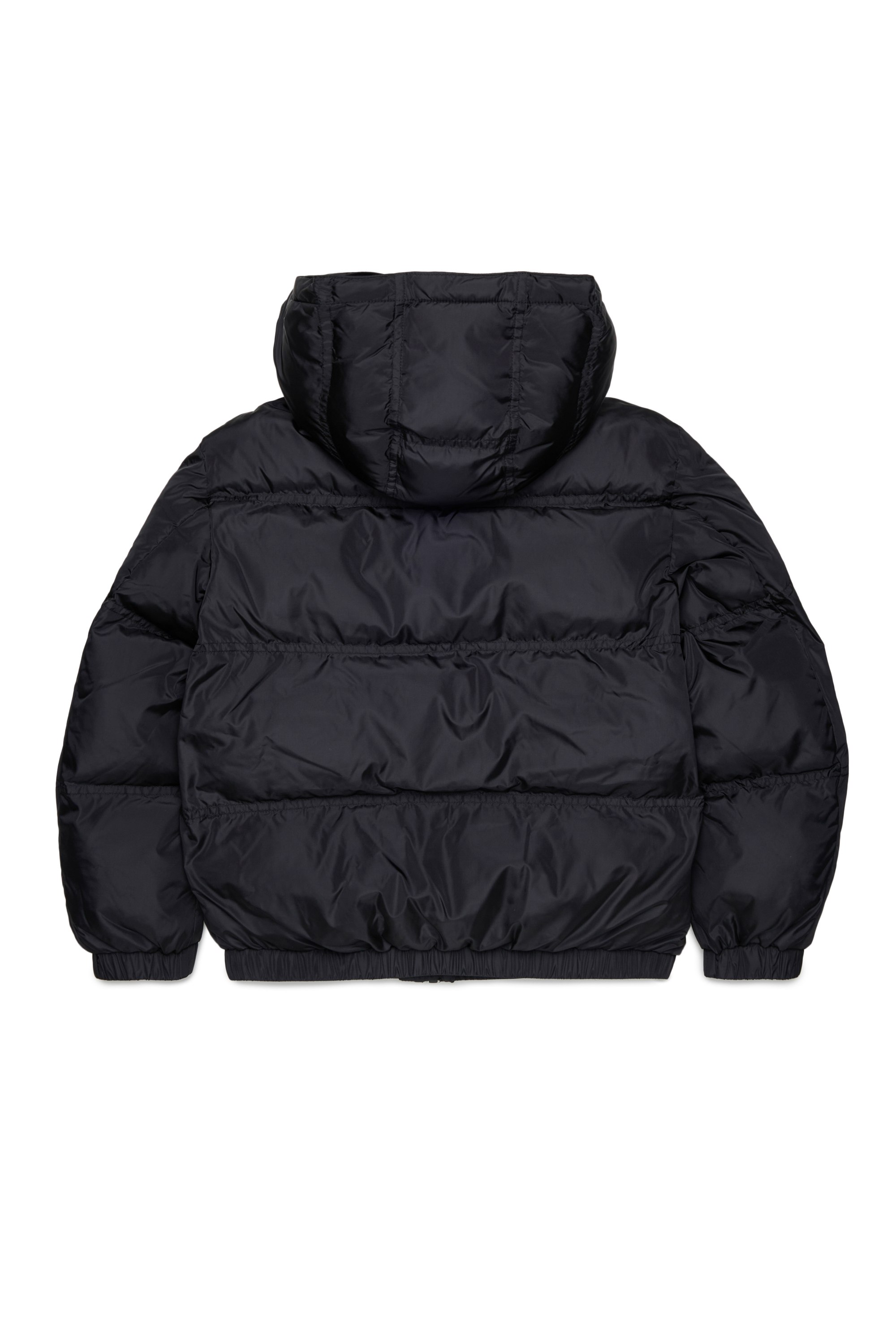 Diesel - JRIVON, Unisex's Hooded puffer jacket with oversized pockets in Black - 2